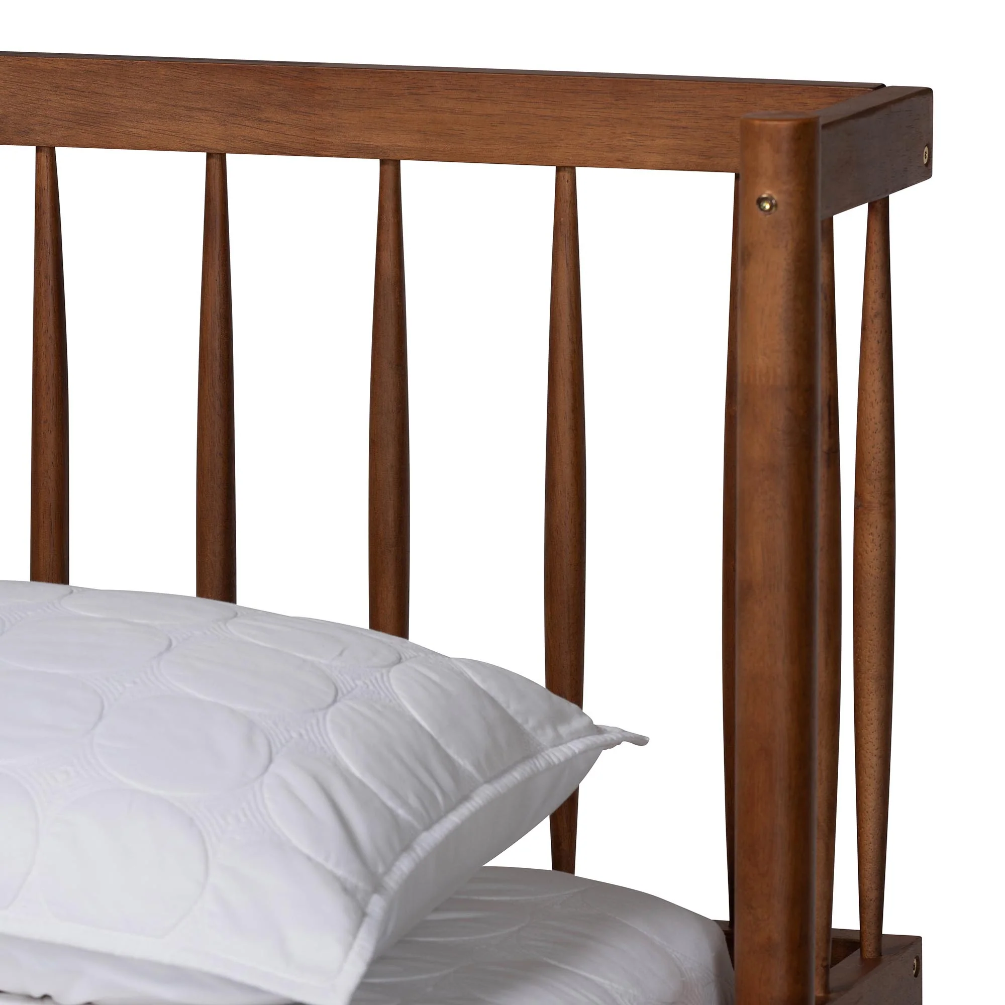 Baxton Studio Calderon Retro-Modern Walnut Brown Finished Wood Queen Size Platform Bed - Image 5