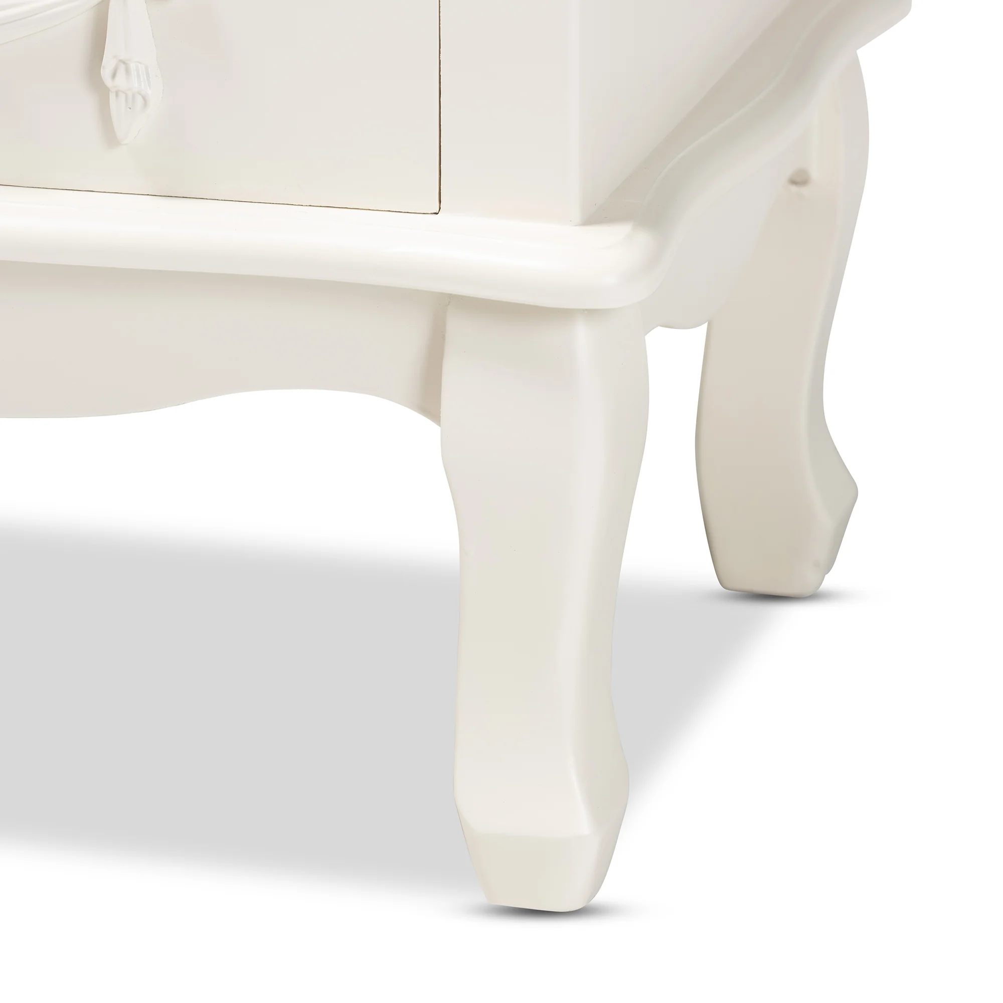 Baxton Studio Callen Classic and Traditional White Finished Wood 3-Drawer End Table - Image 9