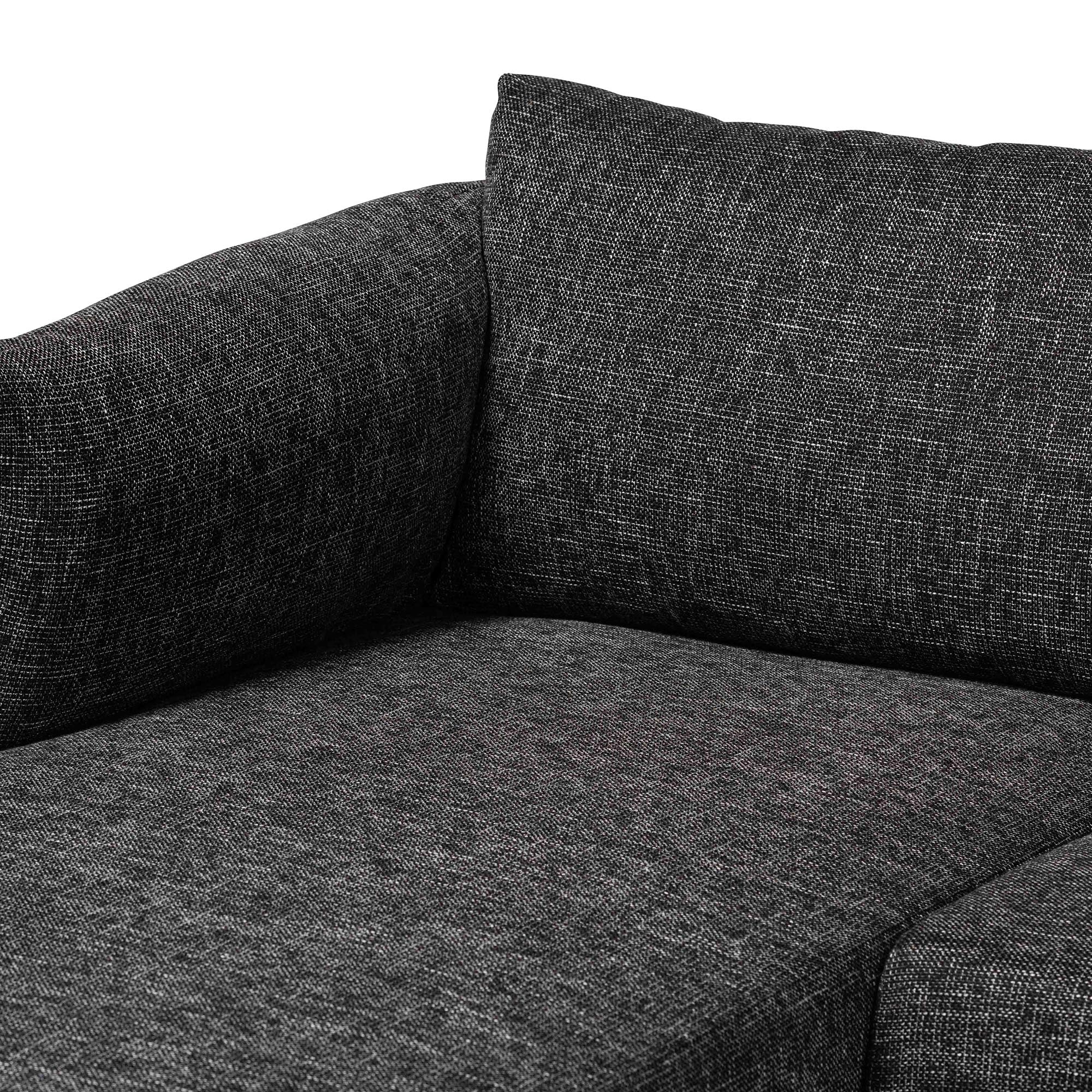 Baxton Studio Cantu Modern Gravel Twill Fabric Left Facing Sectional Sofa - Image 4
