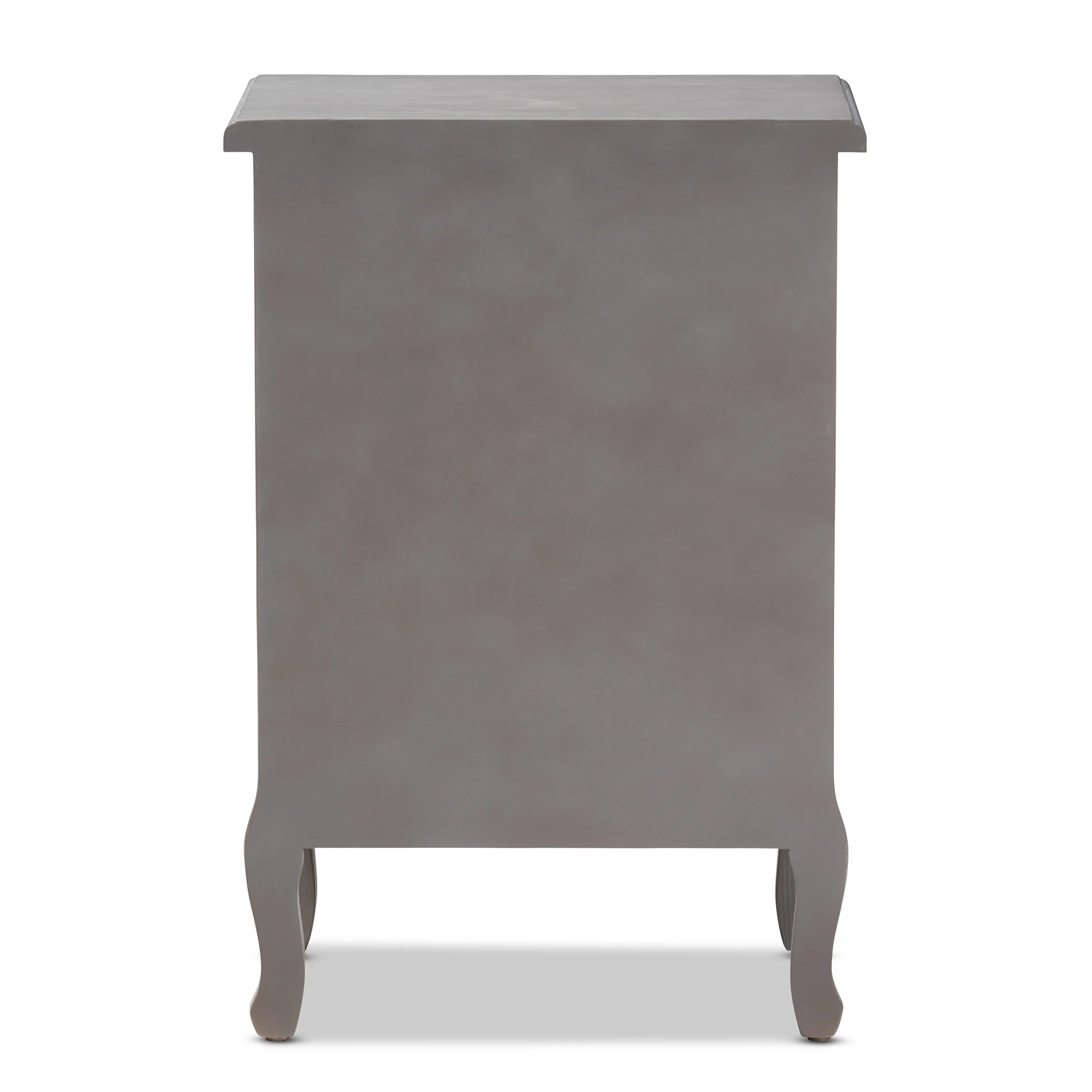 Baxton Studio Capucine Antique French Country Cottage Grey Finished Wood 3-Drawer End Table - Image 8