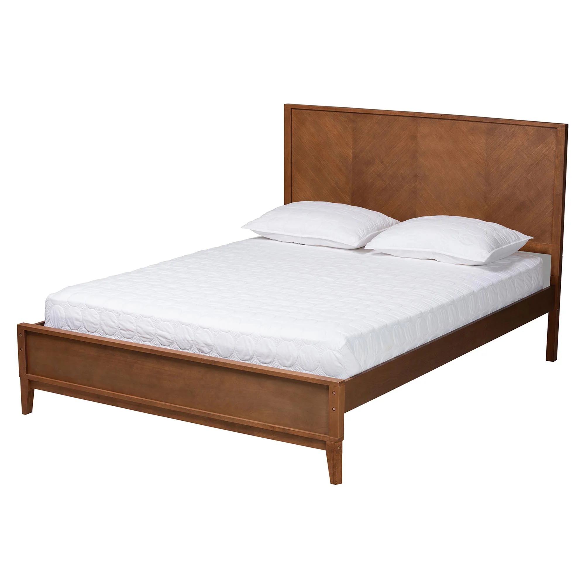 Baxton Studio Carver Classic Transitional Ash Walnut Finished Wood King Size Platform Bed - Image 2