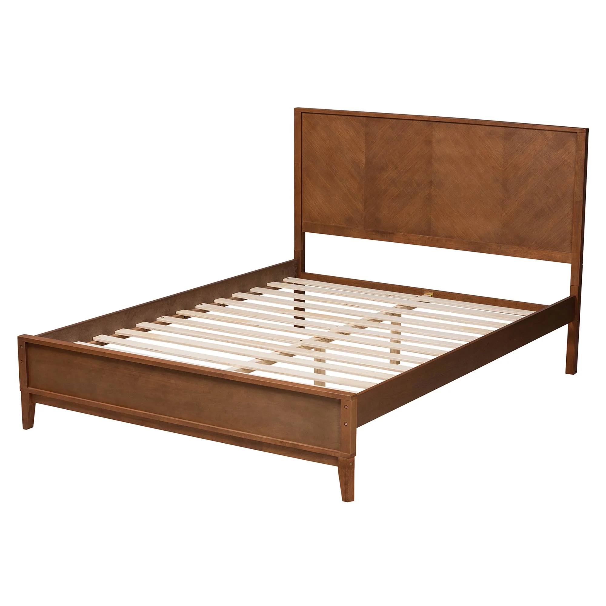 Baxton Studio Carver Classic Transitional Ash Walnut Finished Wood King Size Platform Bed - Image 4