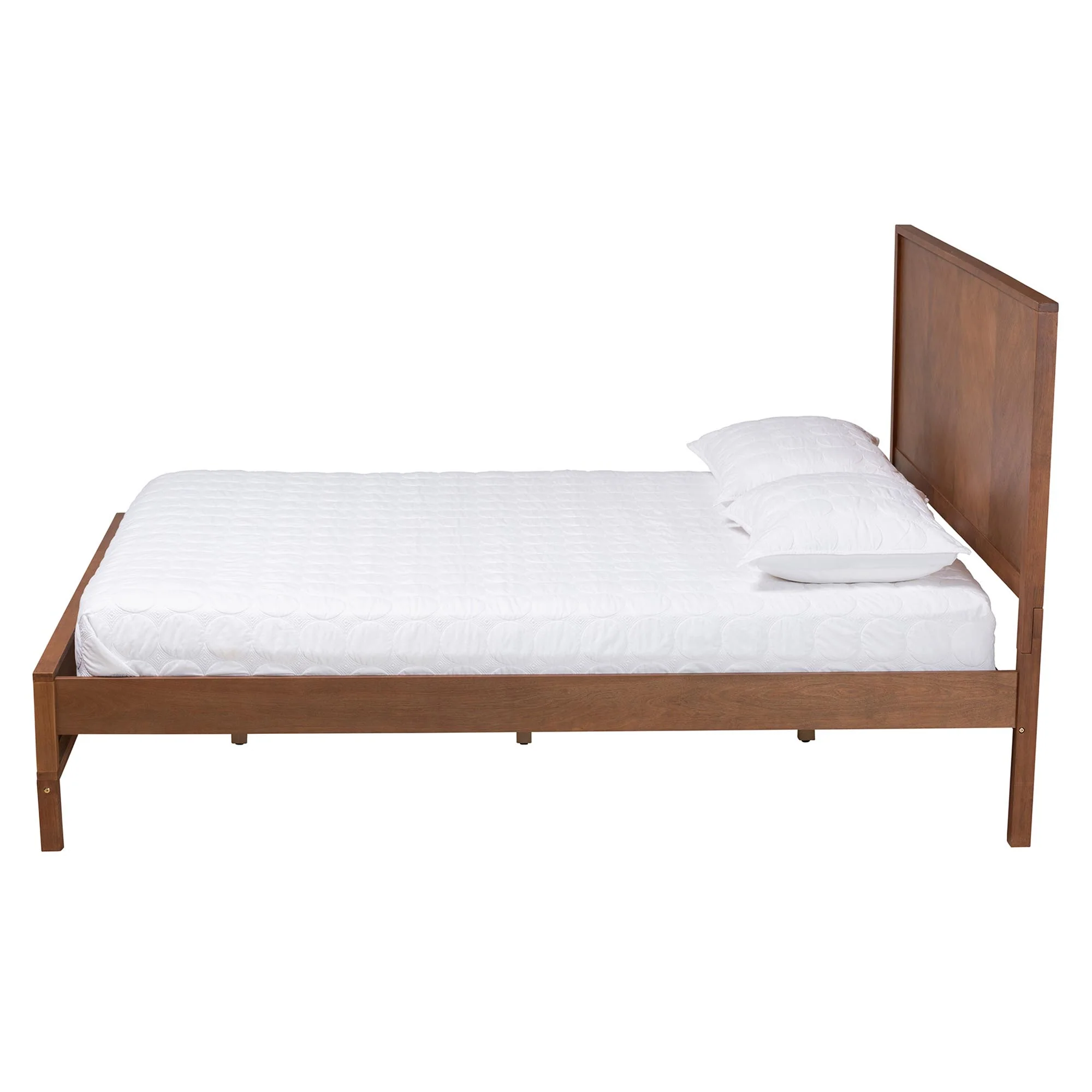 Baxton Studio Carver Classic Transitional Ash Walnut Finished Wood Queen Size Platform Bed - Image 3