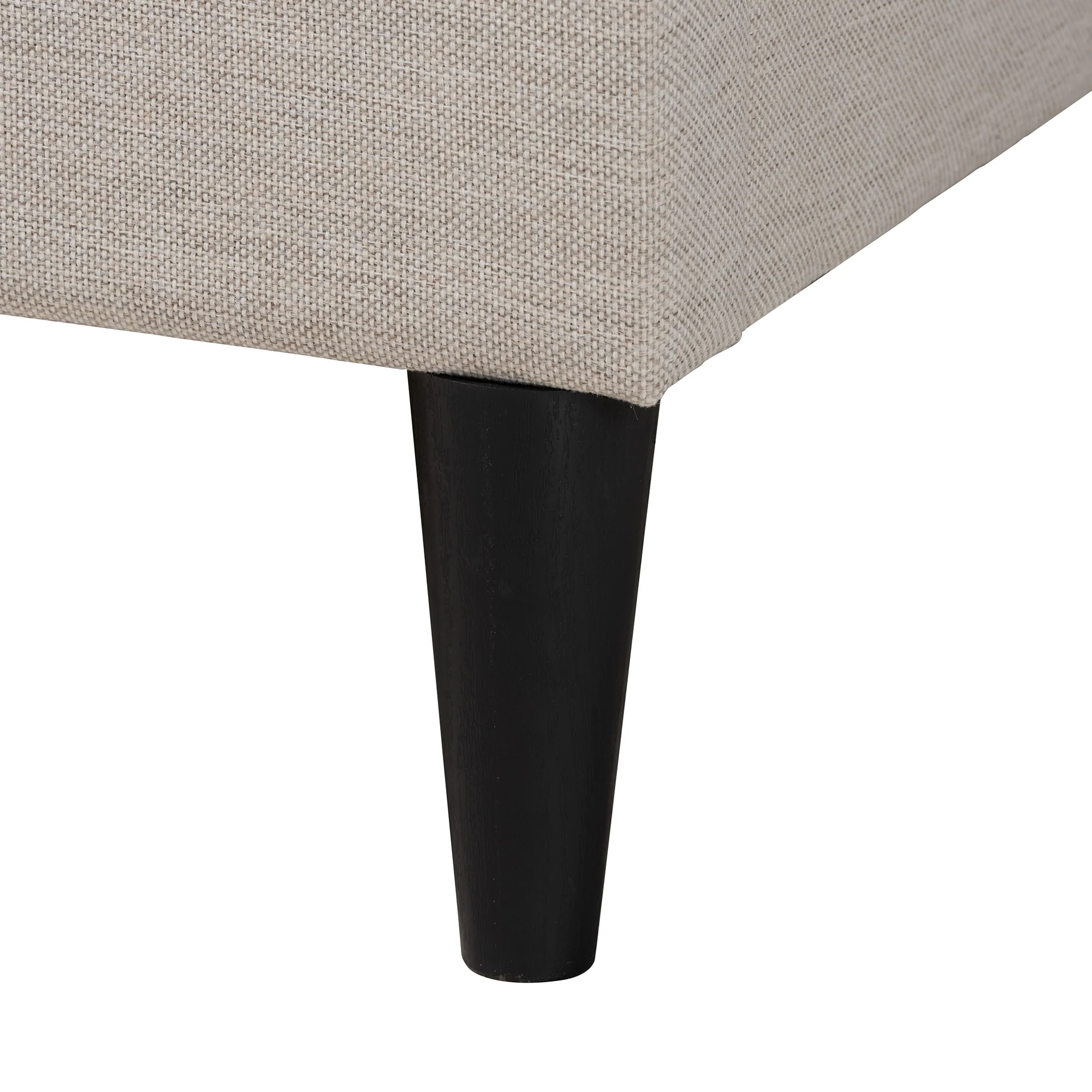 Baxton Studio Casol Mid-Century Modern Transitional Beige Fabric Upholstered Full Size Platform Bed - Image 6
