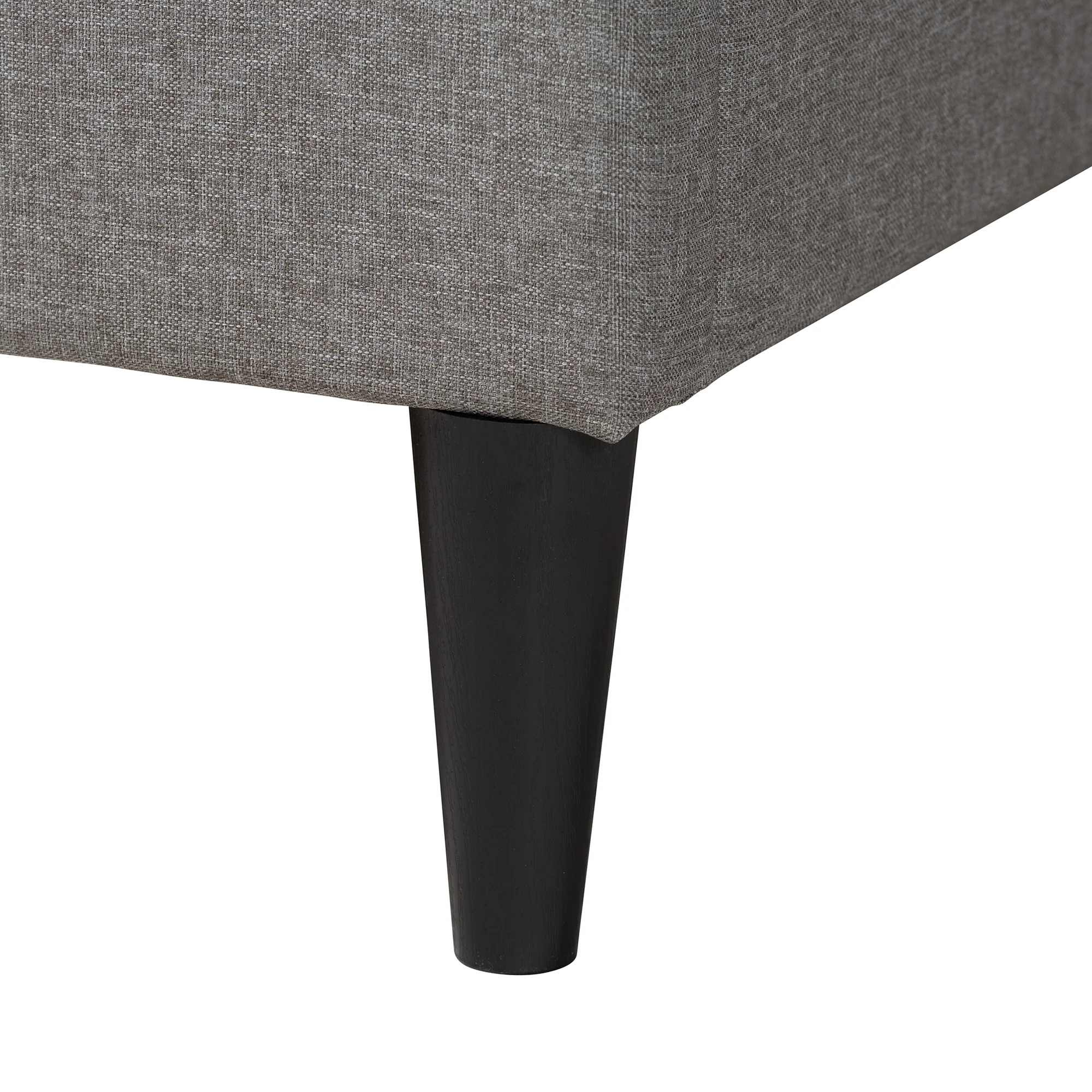 Baxton Studio Casol Mid-Century Modern Transitional Grey Fabric Upholstered Full Size Platform Bed - Image 6