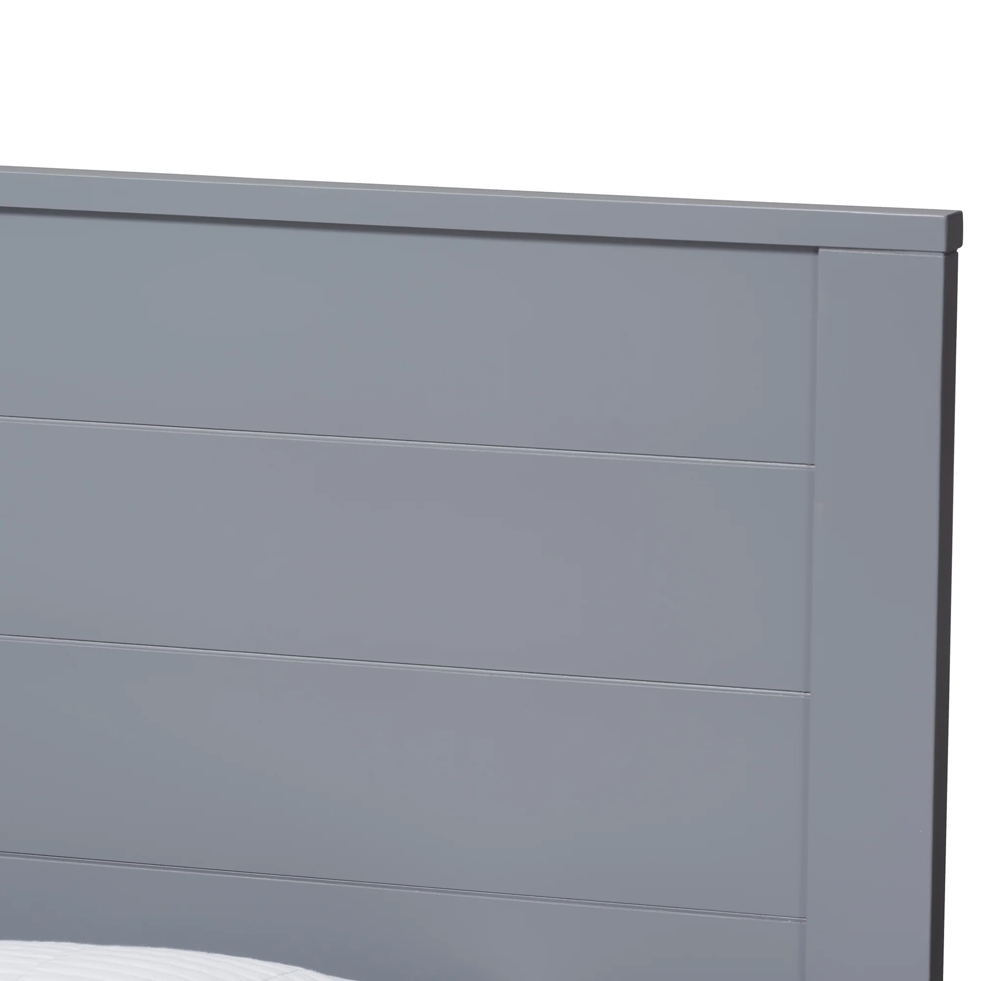 Baxton Studio Catalina Modern Classic Mission Style Grey-Finished Wood Twin Platform Bed - Image 5