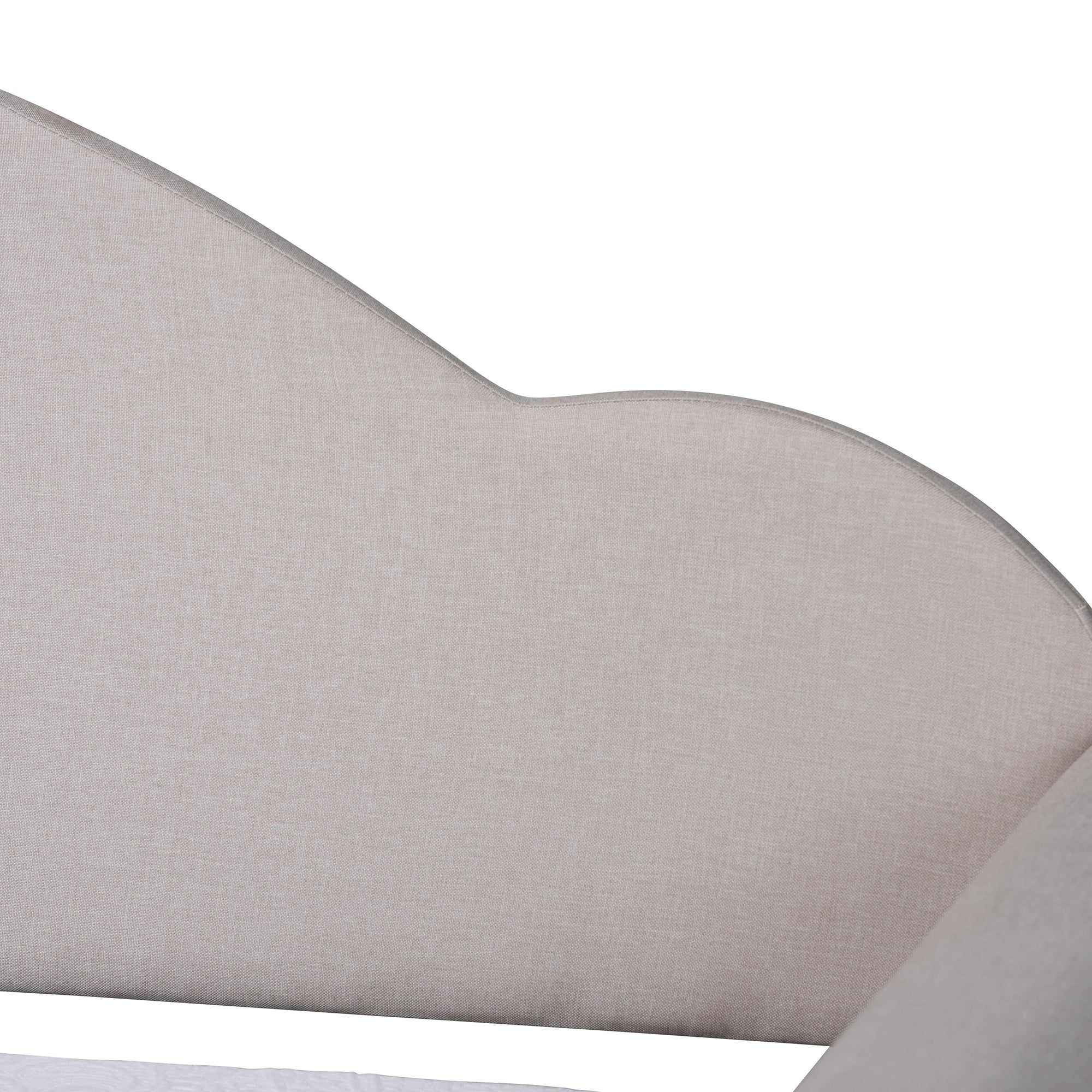 Baxton Studio Chaise Classic and Traditional Light Grey Fabric and Natural Brown Finished Wood Twin Size Daybed - Image 5