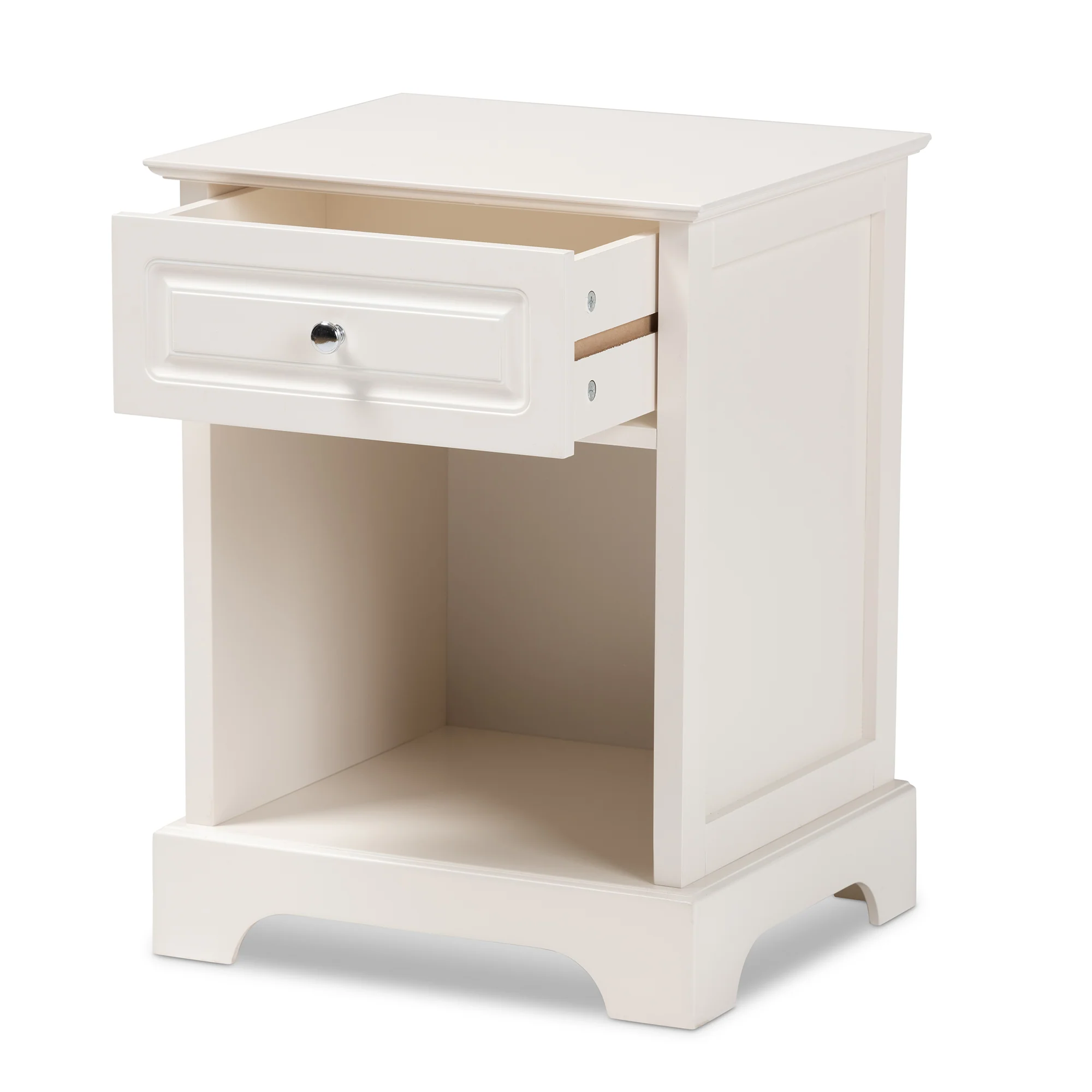 Baxton Studio Chase Modern Transitional Light Grey Finished 1-Drawer Wood End Table - Image 14