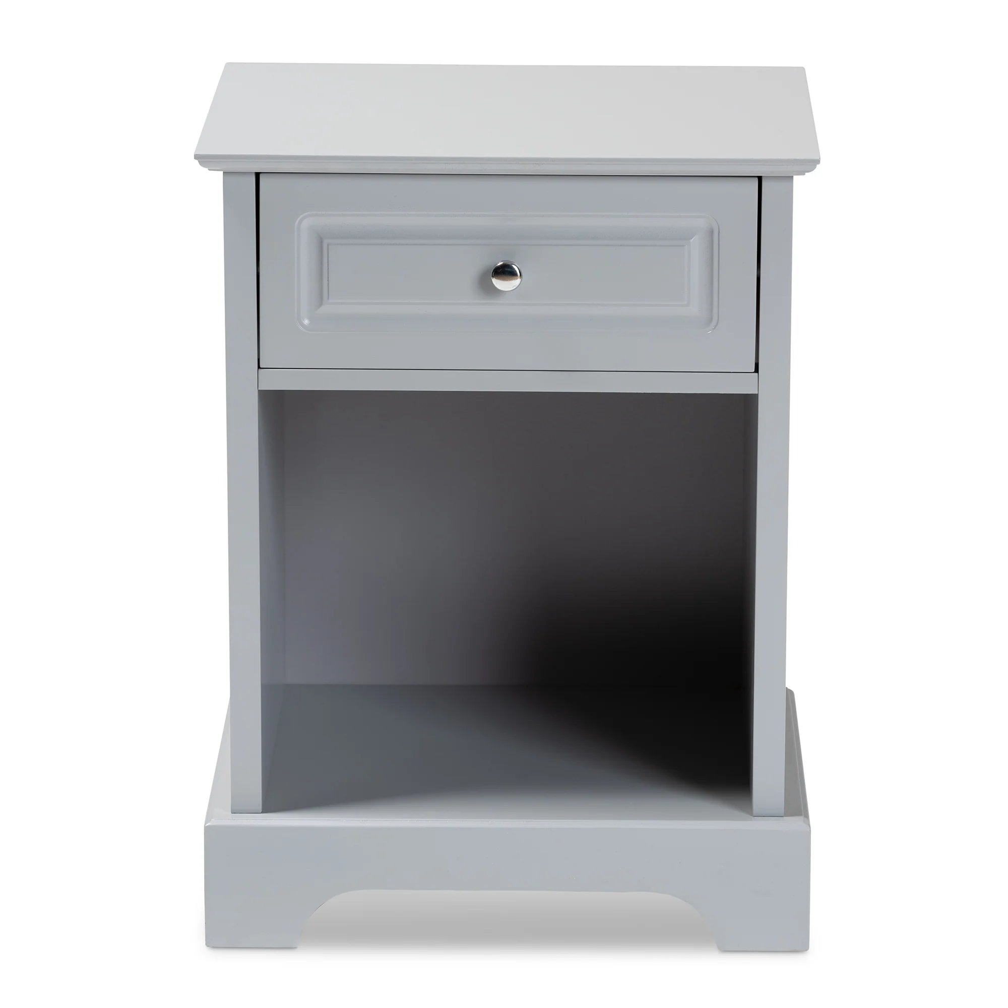 Baxton Studio Chase Modern Transitional Light Grey Finished 1-Drawer Wood End Table - Image 6