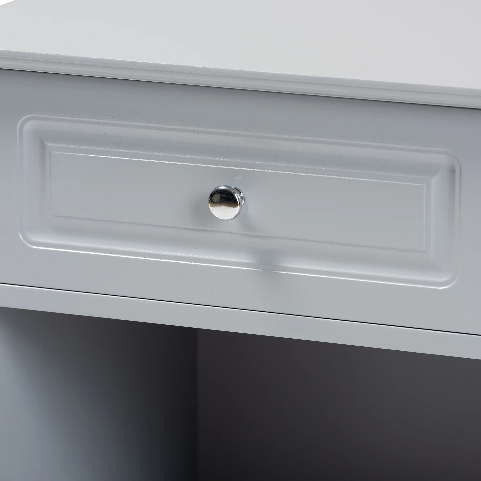 Baxton Studio Chase Modern Transitional Light Grey Finished 1-Drawer Wood End Table - Image 8