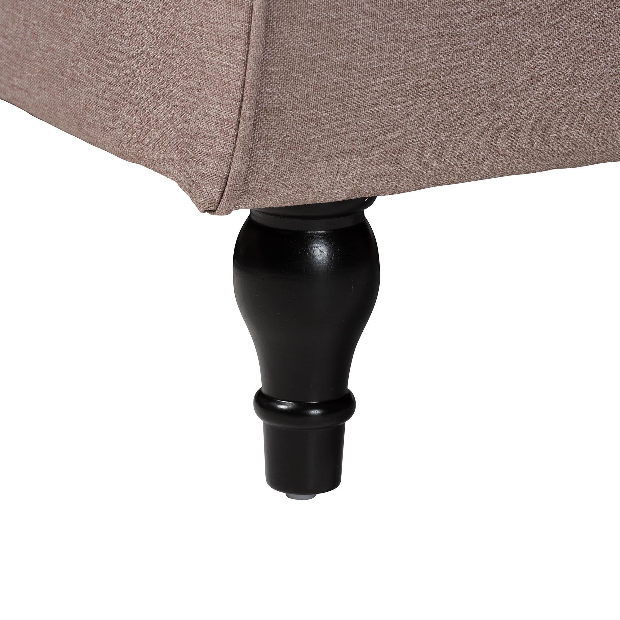 Baxton Studio Chesterfield Retro-Modern Clay Fabric Upholstered Convertible Sleeper Sofa - Image 5