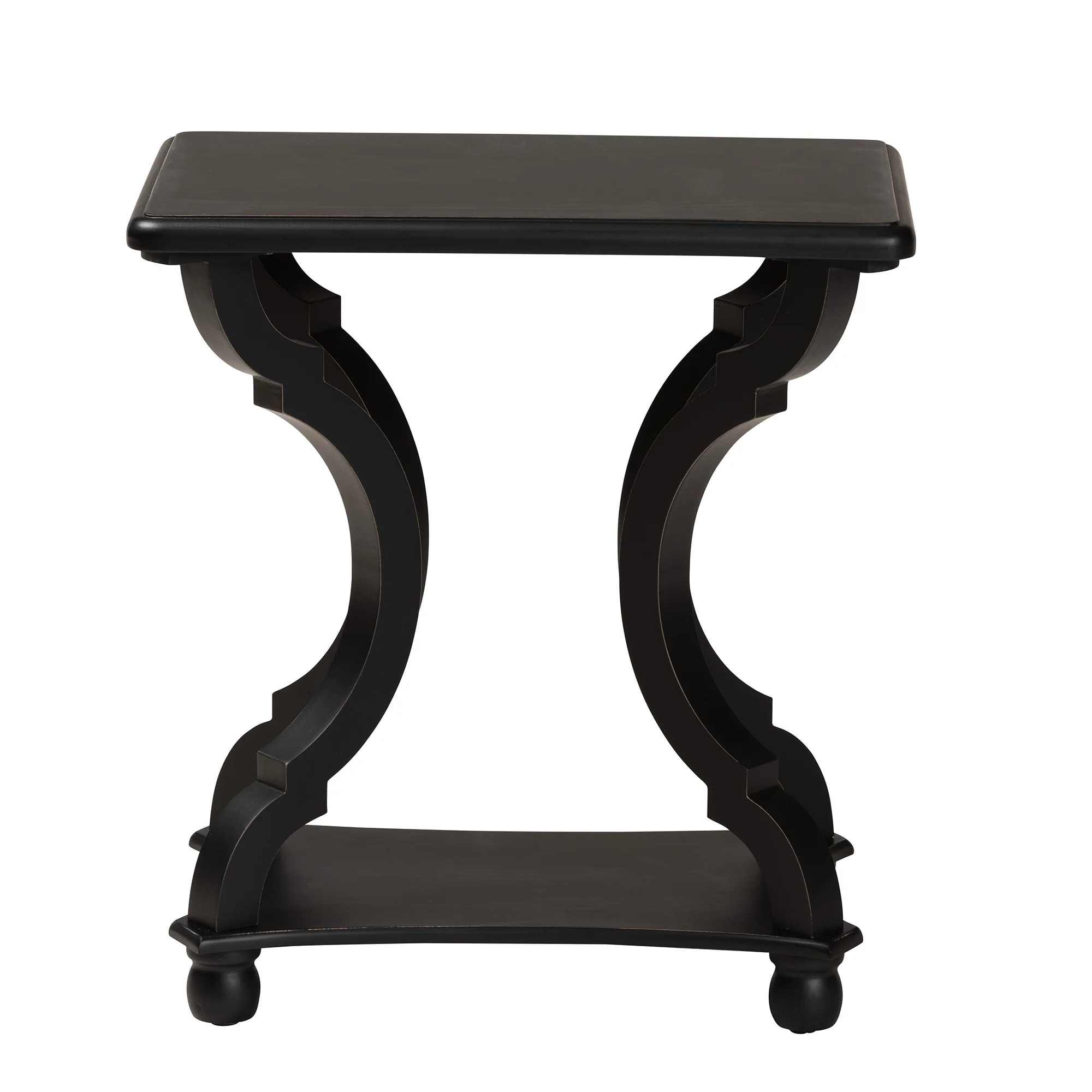 Baxton Studio Cianna Classic and Traditional Black Wood End Table - Image 5