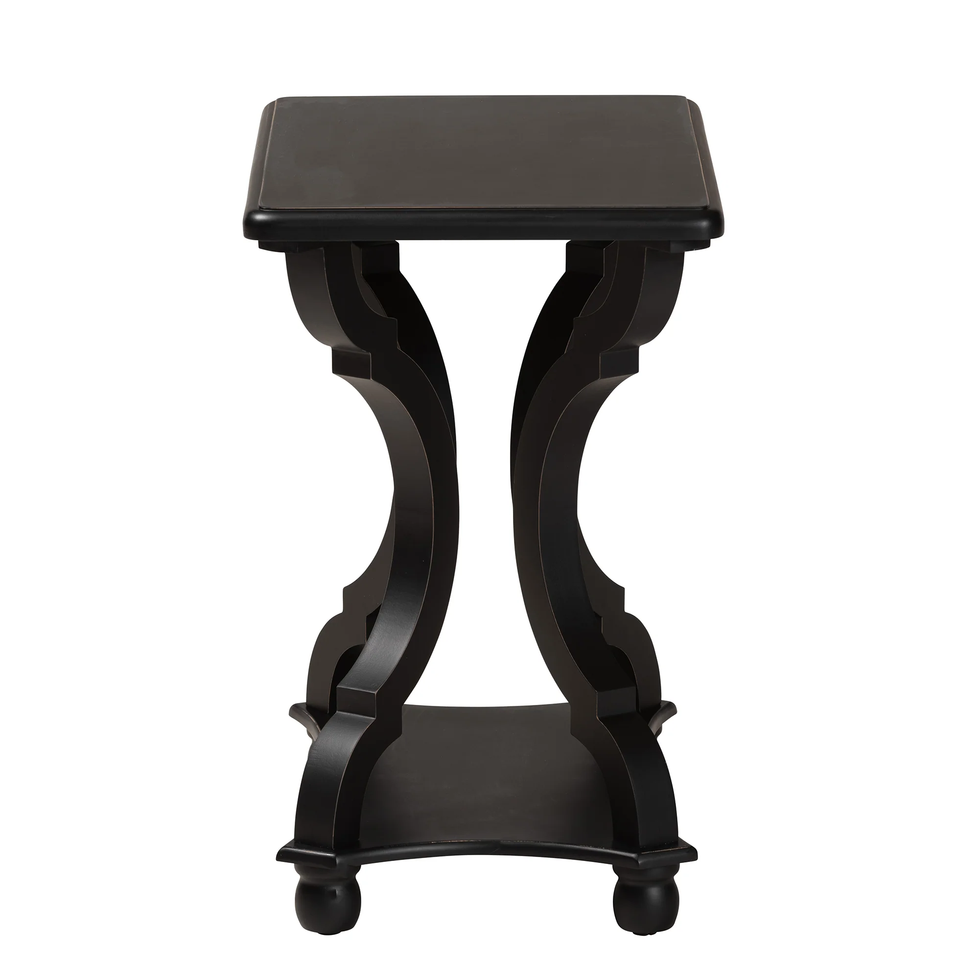 Baxton Studio Cianna Classic and Traditional Black Wood End Table - Image 6