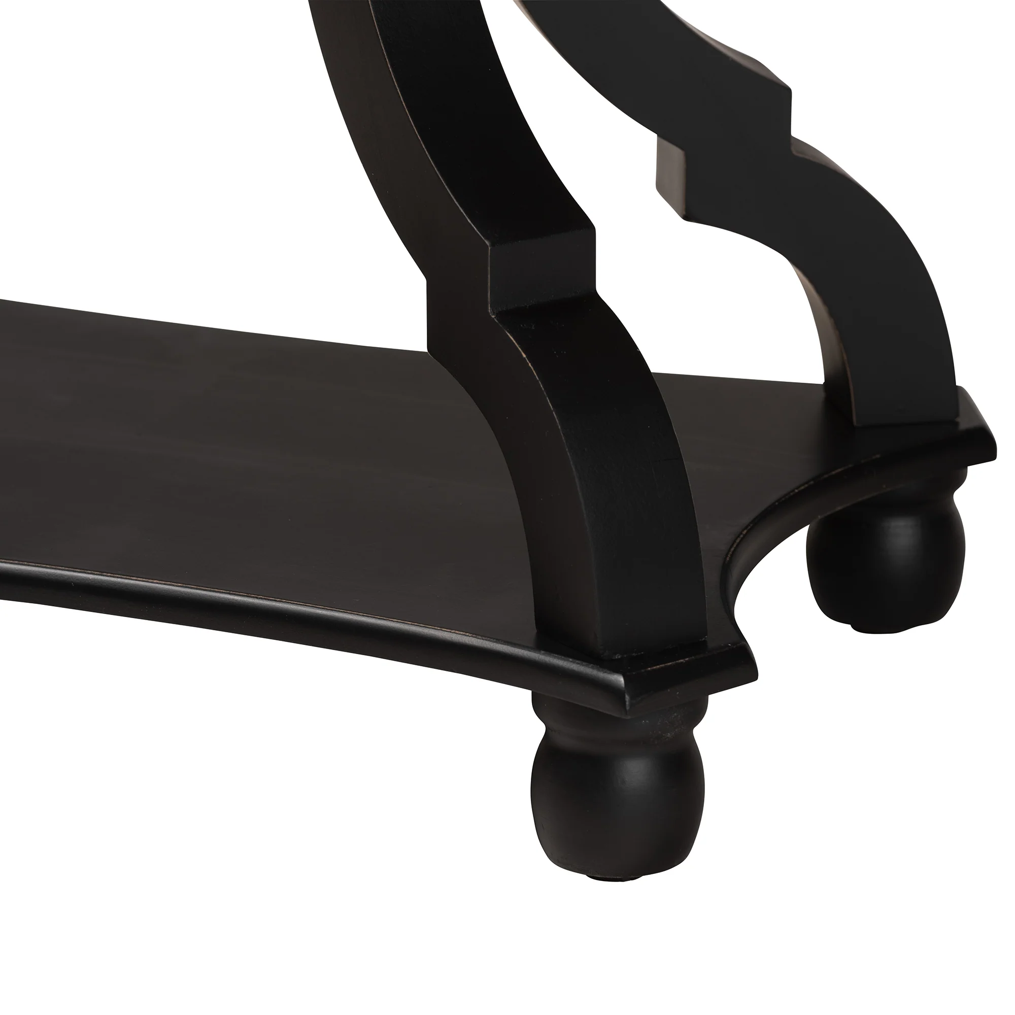 Baxton Studio Cianna Classic and Traditional Black Wood End Table - Image 8
