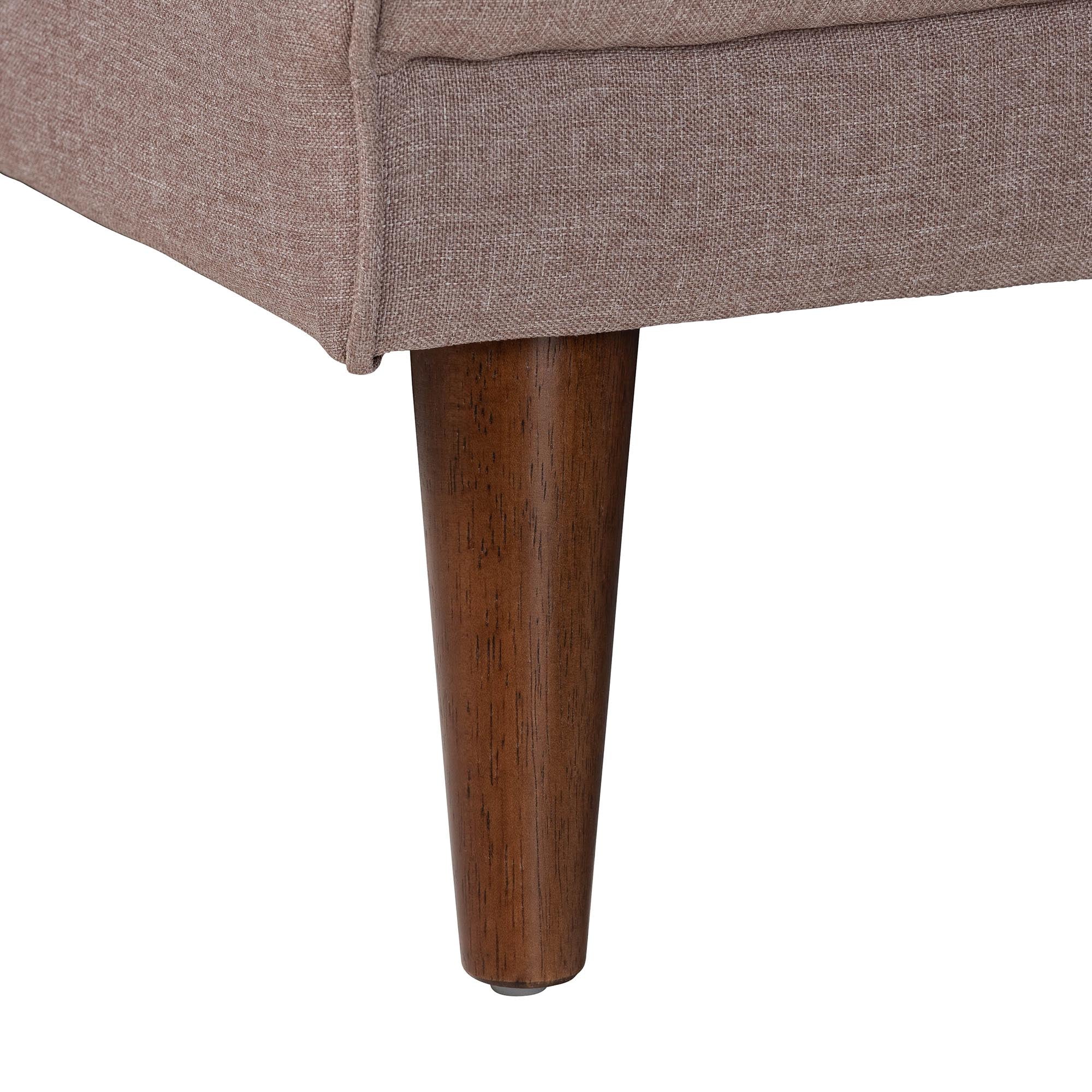 Baxton Studio Claire Contemporary Clay Fabric Upholstered Convertible Sleeper Sofa - Image 5