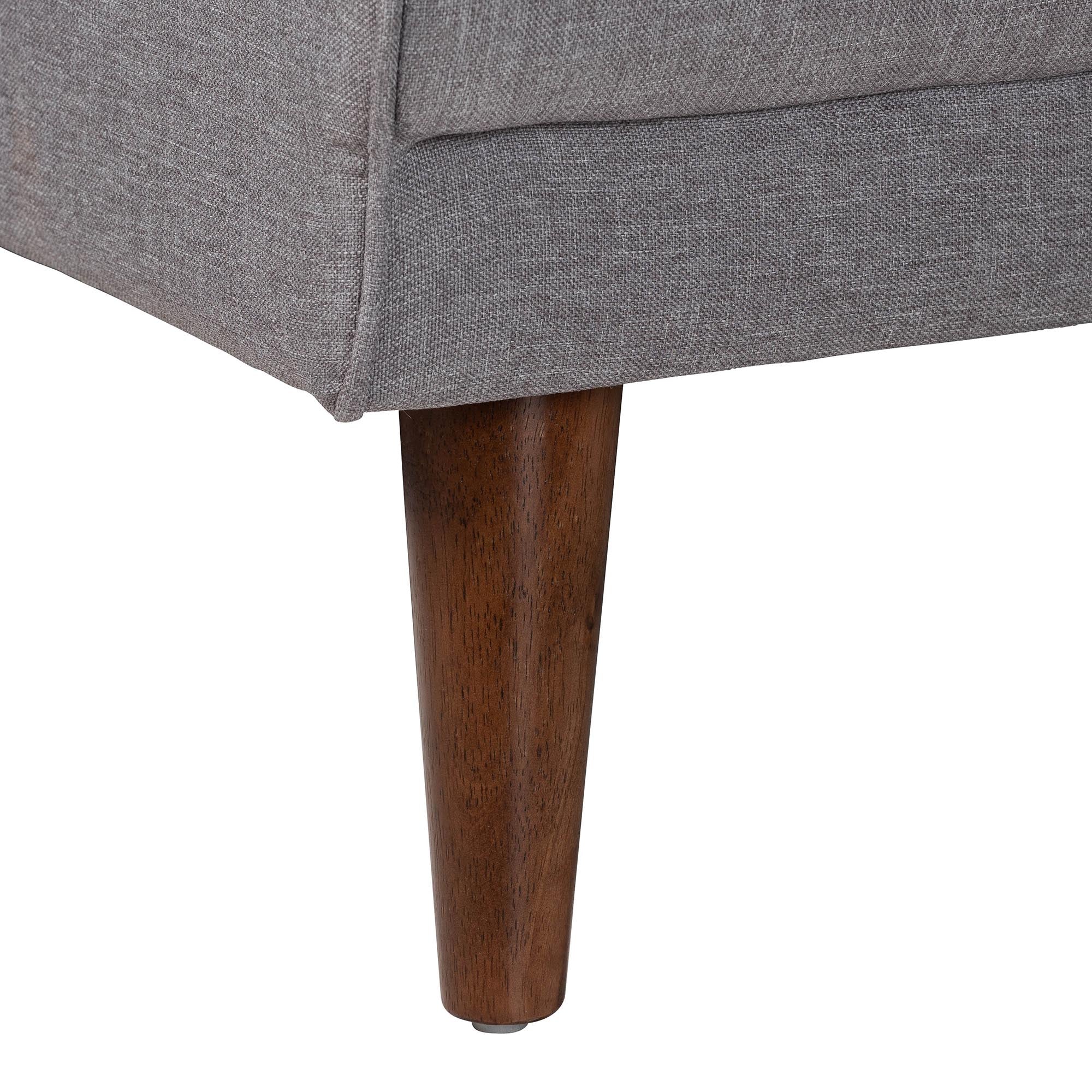 Baxton Studio Claire Contemporary Slate Fabric Upholstered Convertible Sleeper Sofa - Image 5