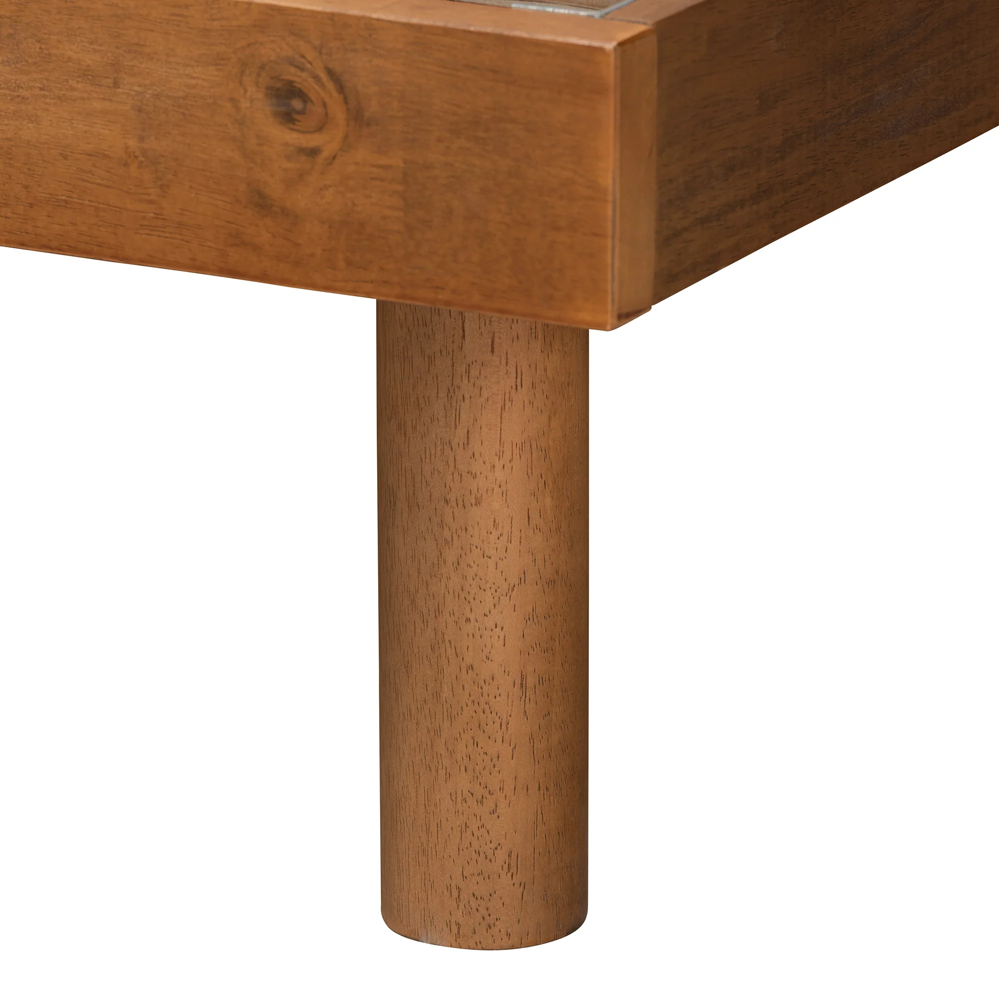 Baxton Studio Daina Mid-Century Modern Ash Walnut Finished Wood Full Size Platform Bed - Image 6