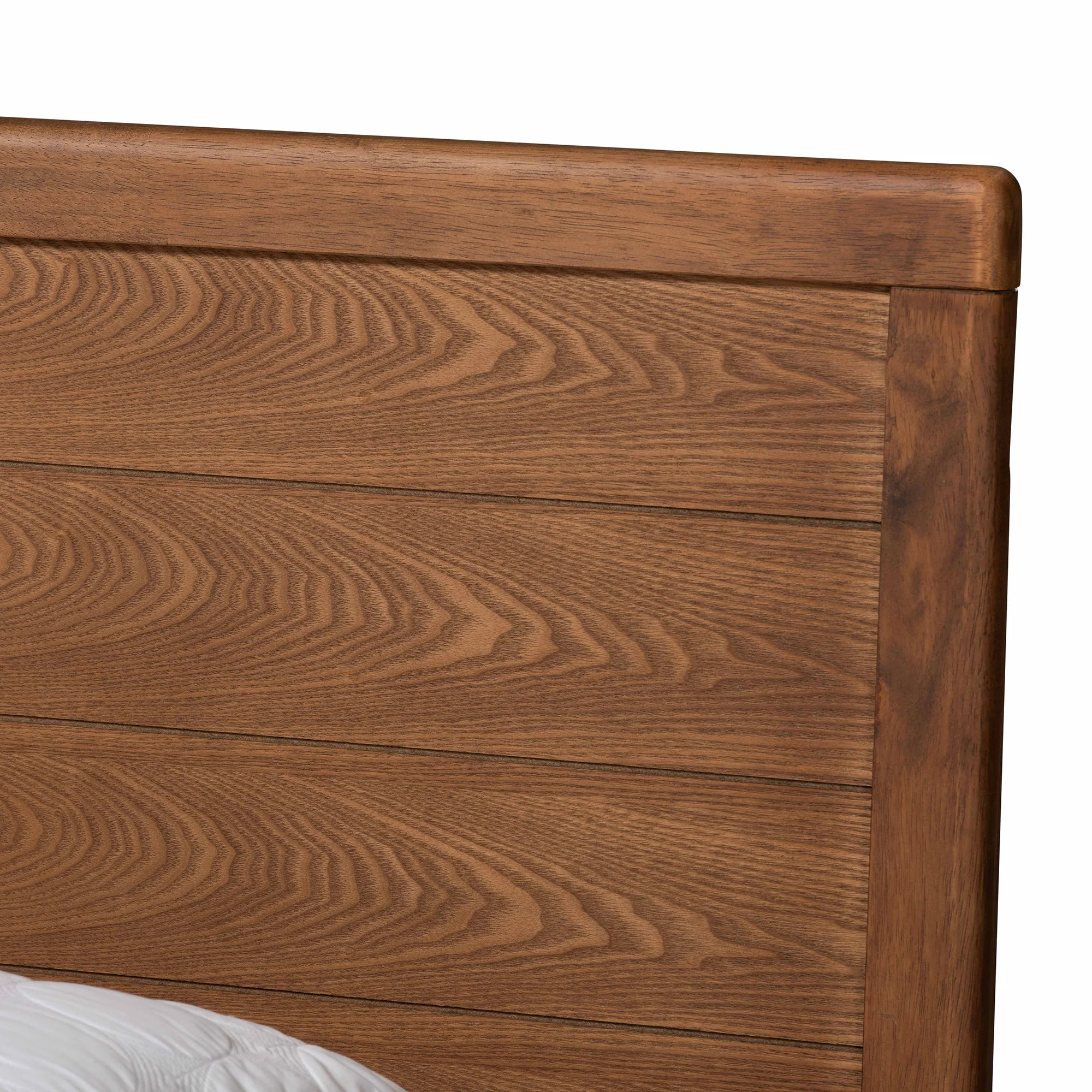 Baxton Studio Daina Mid-Century Modern Ash Walnut Finished Wood King Size Platform Bed - Image 5