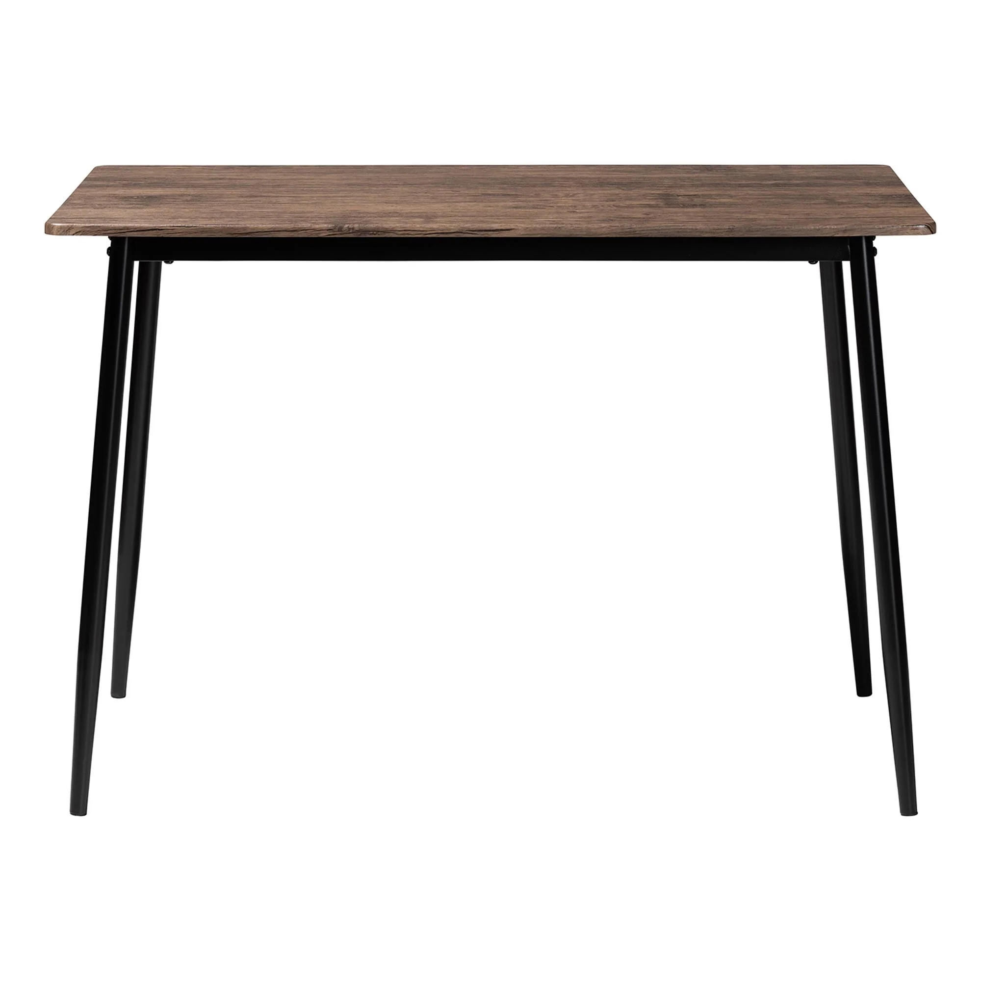 Baxton Studio Dalair Industrial Rustic Brown Wood and Metal Dining Table - Image 5