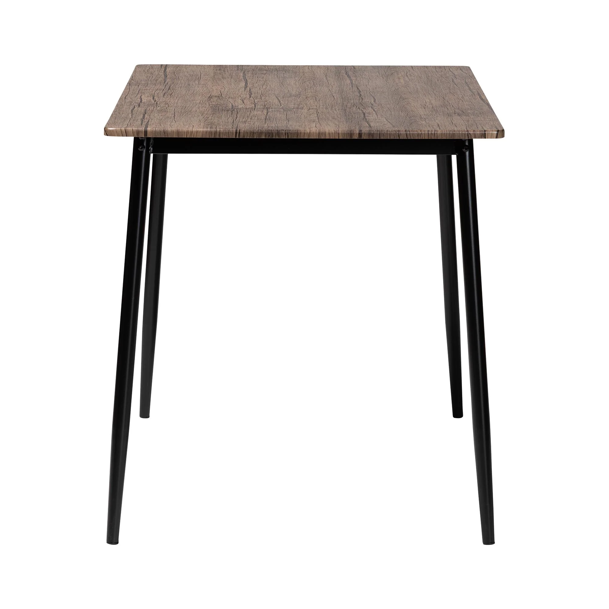 Baxton Studio Dalair Industrial Rustic Brown Wood and Metal Dining Table - Image 6
