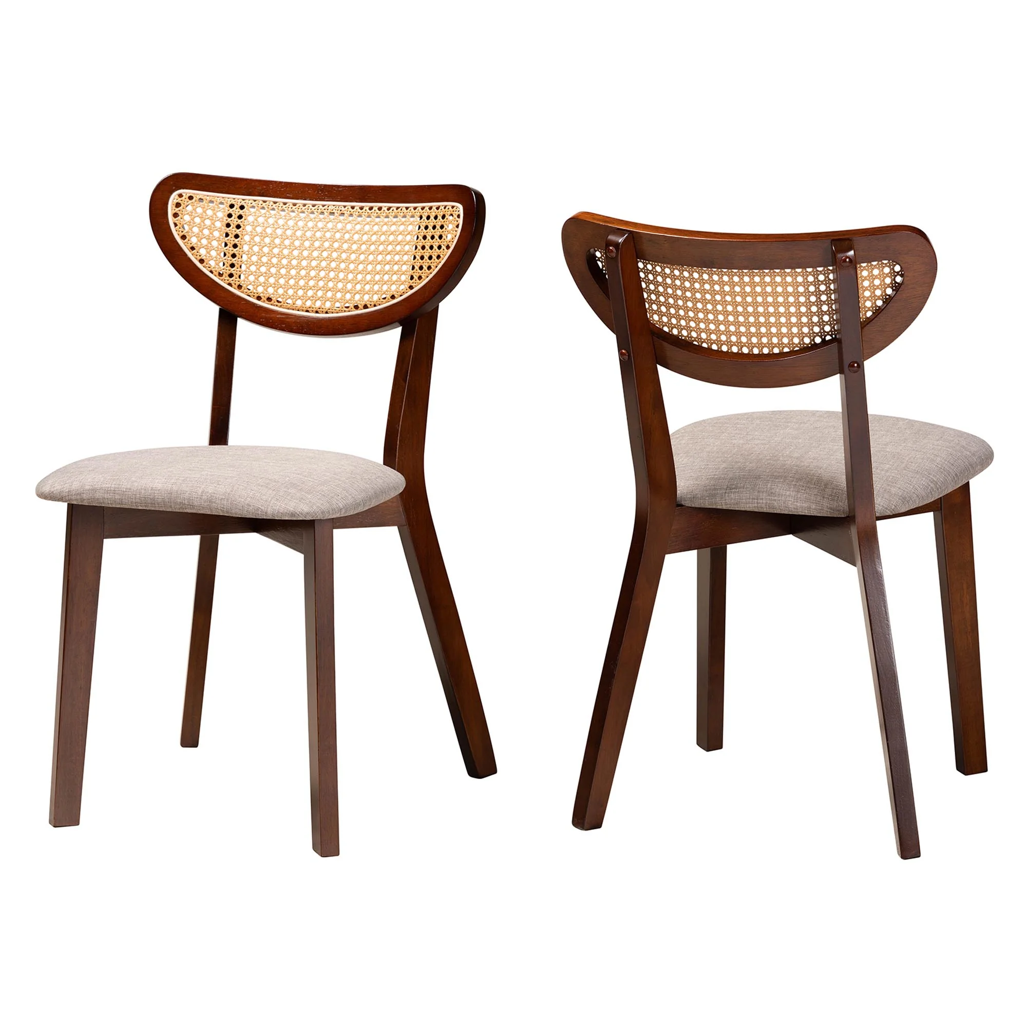 Baxton Studio Dannell Mid-Century Modern Cream Fabric and Black Finished Wood Dining Chair - Image 11