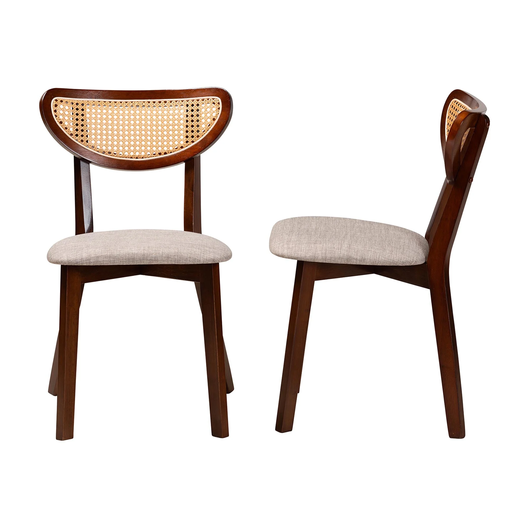 Baxton Studio Dannell Mid-Century Modern Cream Fabric and Black Finished Wood Dining Chair - Image 13