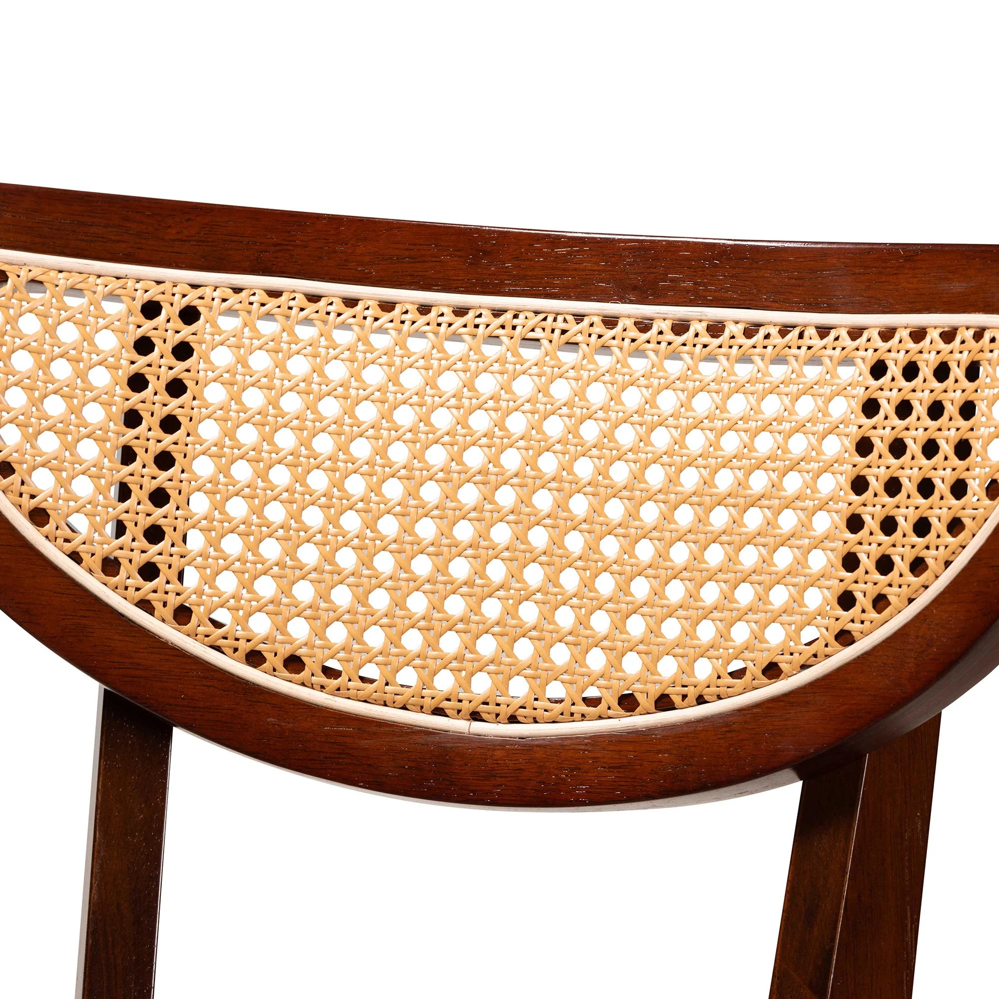 Baxton Studio Dannell Mid-Century Modern Cream Fabric and Black Finished Wood Dining Chair - Image 14
