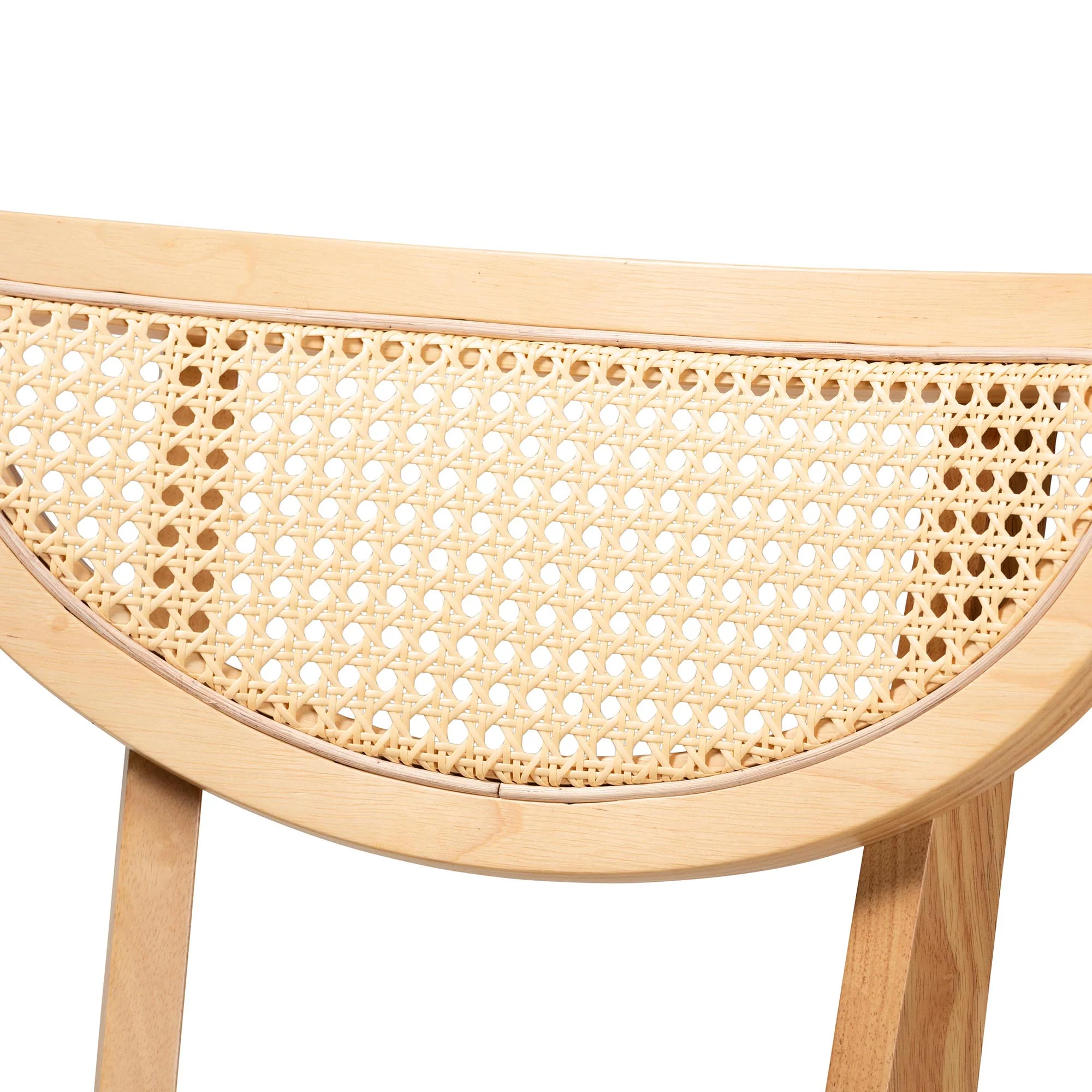 Baxton Studio Dannell Mid-Century Modern Grey Fabric and Natural Oak Finished Wood Dining Chair - Image 7