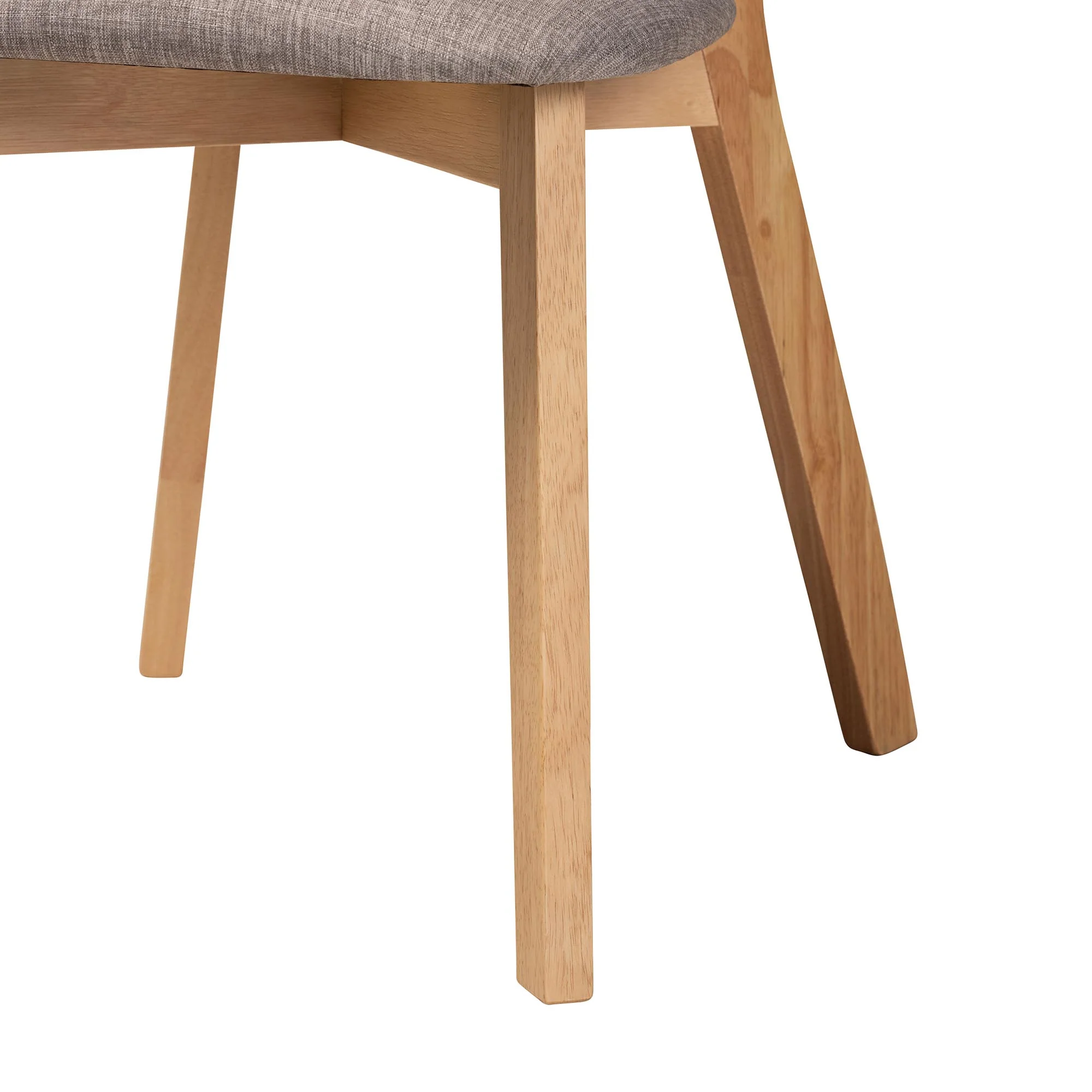 Baxton Studio Dannell Mid-Century Modern Grey Fabric and Natural Oak Finished Wood Dining Chair - Image 8