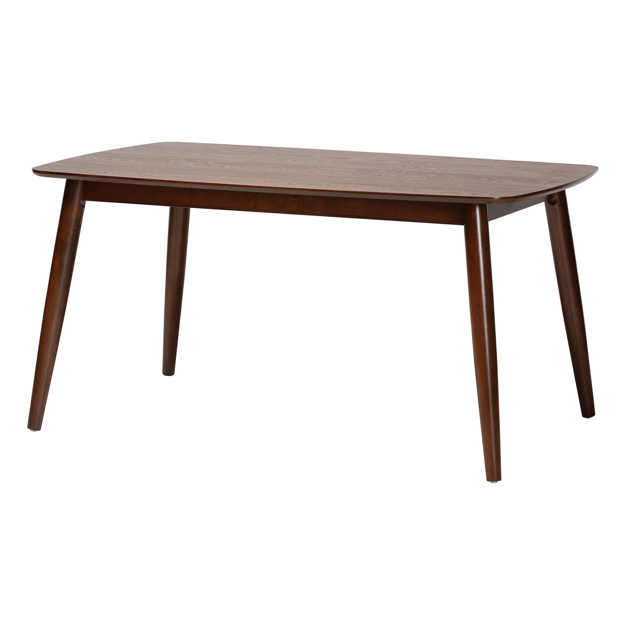 Baxton Studio Dannell Mid-Century Modern Grey Fabric and Walnut Brown Finished Wood 7-Piece Dining Set - Image 4