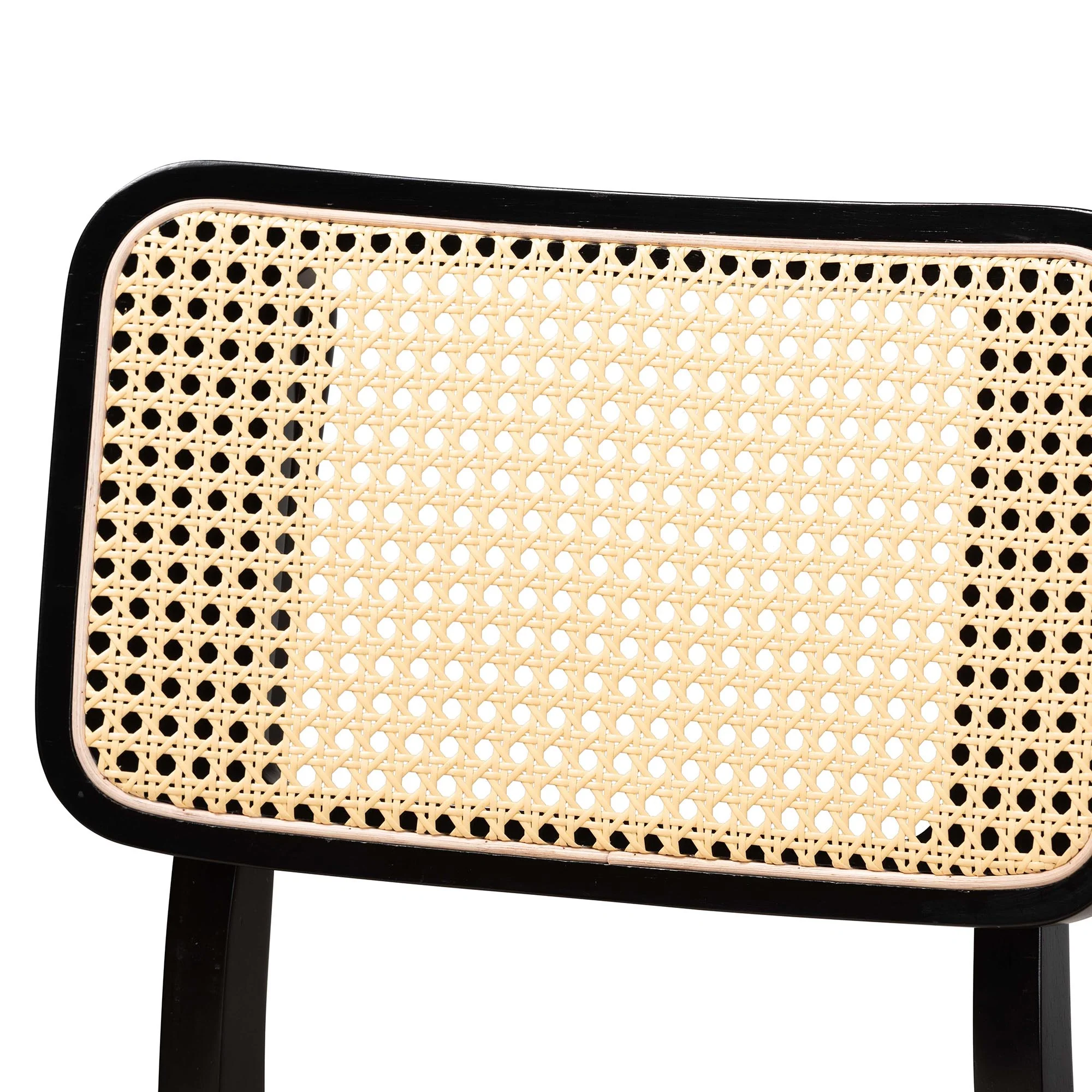 Baxton Studio Dannon Mid-Century Modern Cream Fabric and Black Finished Wood 5-Piece Pub Set - Image 8
