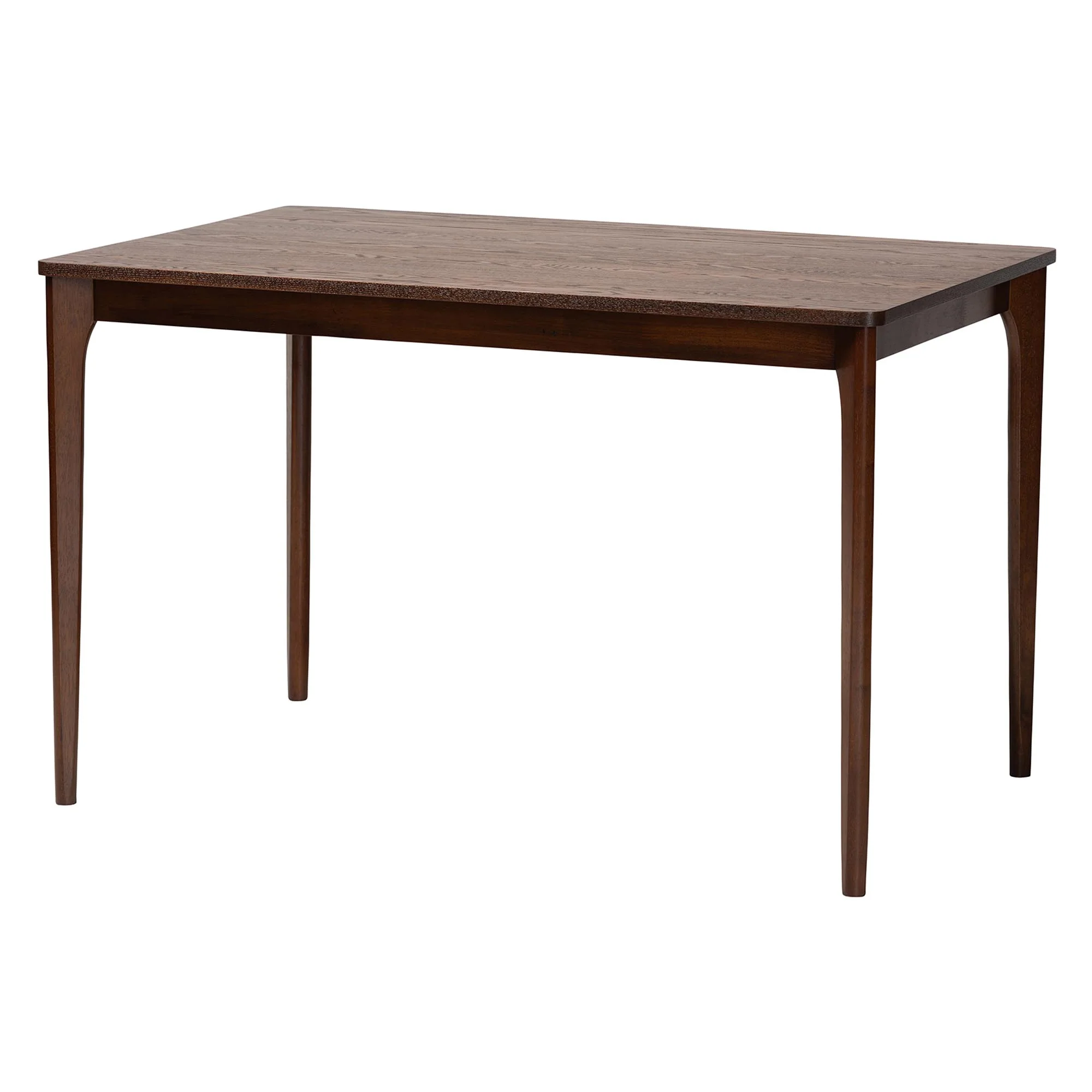 Baxton Studio Dannon Mid-Century Modern Grey Fabric and Walnut Brown Finished Wood 5-Piece Dining Set - Image 4