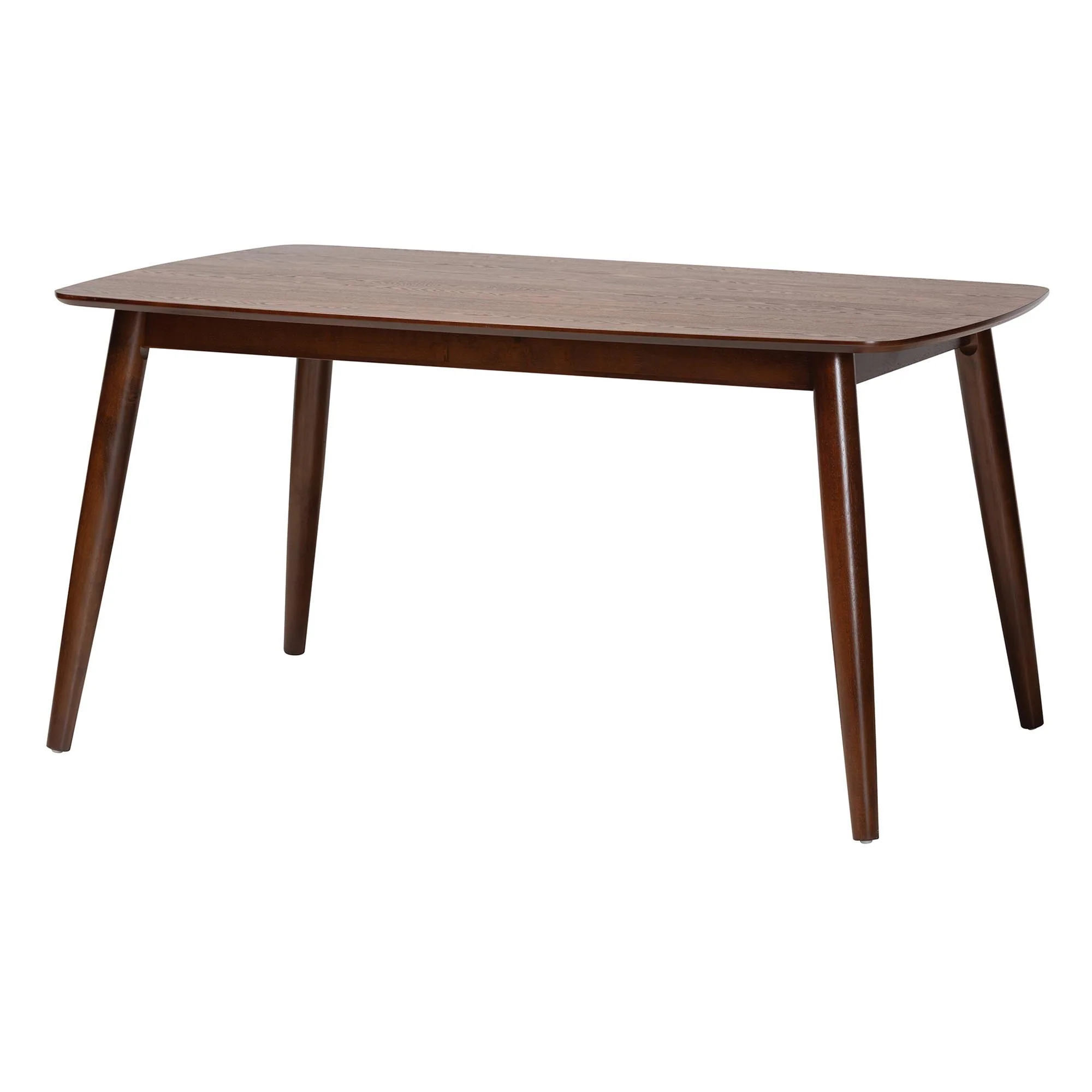 Baxton Studio Dannon Mid-Century Modern Grey Fabric and Walnut Brown Finished Wood 7-Piece Dining Set - Image 4