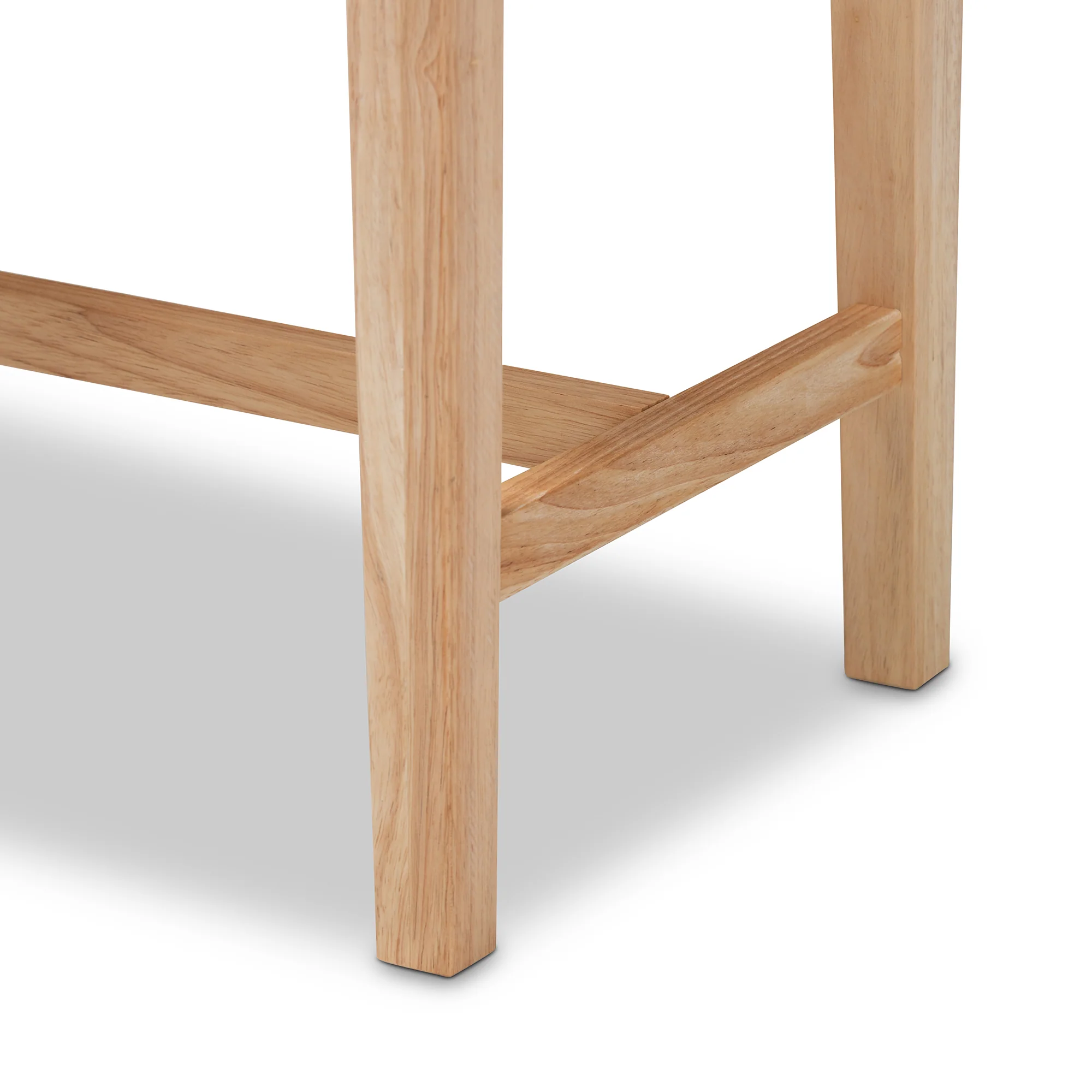 Baxton Studio Danyl Mid-Century Modern Oak Brown Finished Wood and Rattan Accent Bench - Image 6