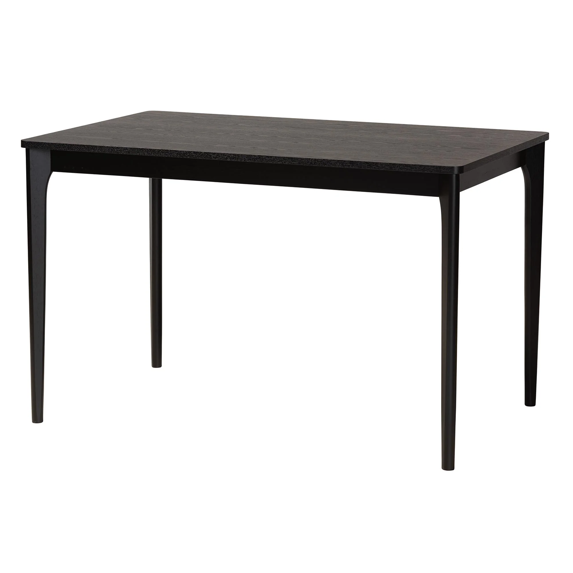 Baxton Studio Darrion Mid-Century Modern Cream Fabric and Black Finished Wood 5-Piece Dining Set - Image 6