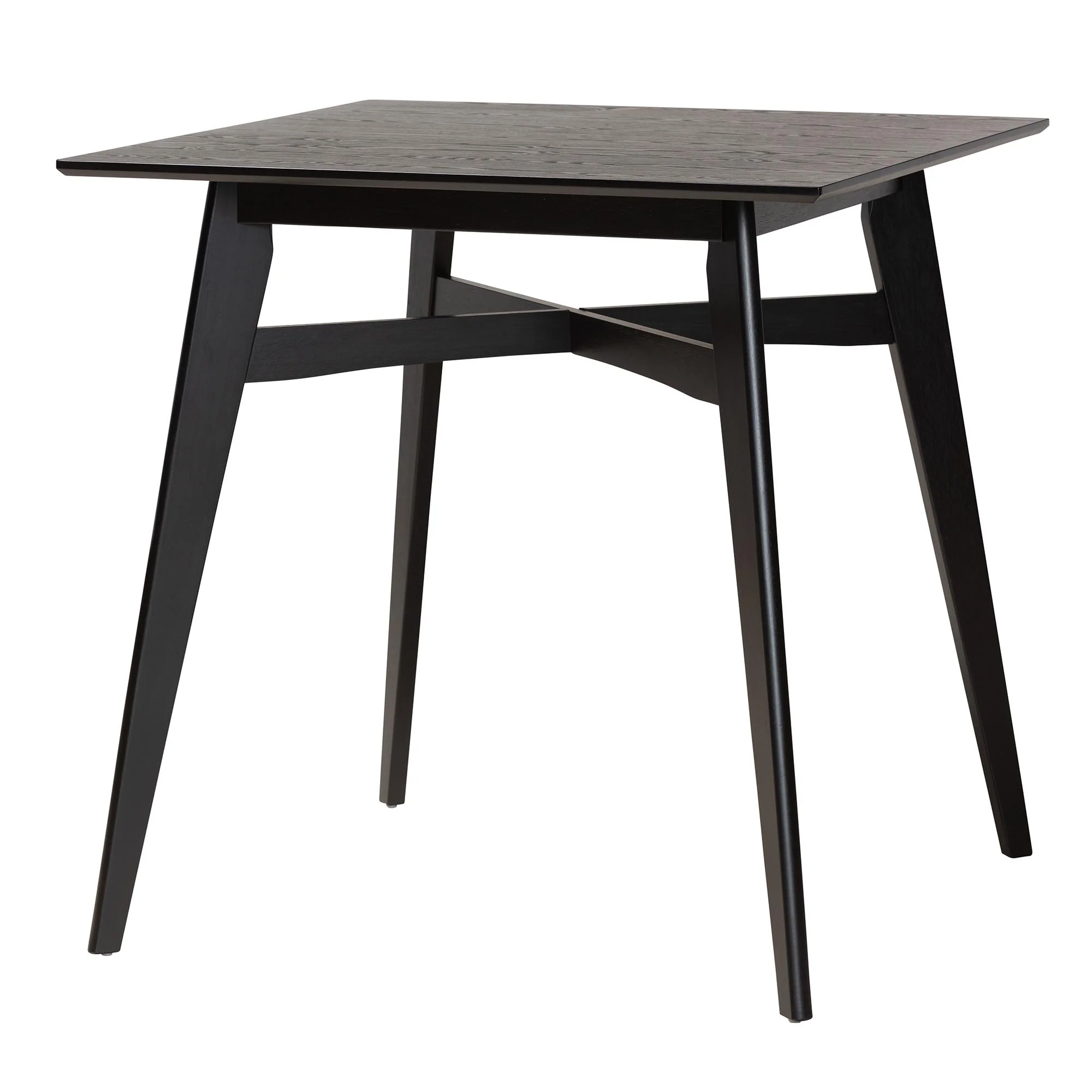 Baxton Studio Darrion Mid-Century Modern Cream Fabric and Black Finished Wood 5-Piece Pub set - Image 4