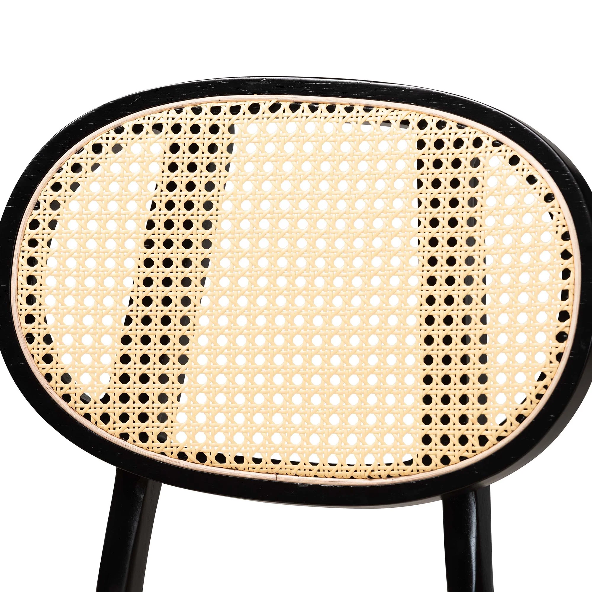 Baxton Studio Darrion Mid-Century Modern Cream Fabric and Black Finished Wood 5-Piece Pub set - Image 6