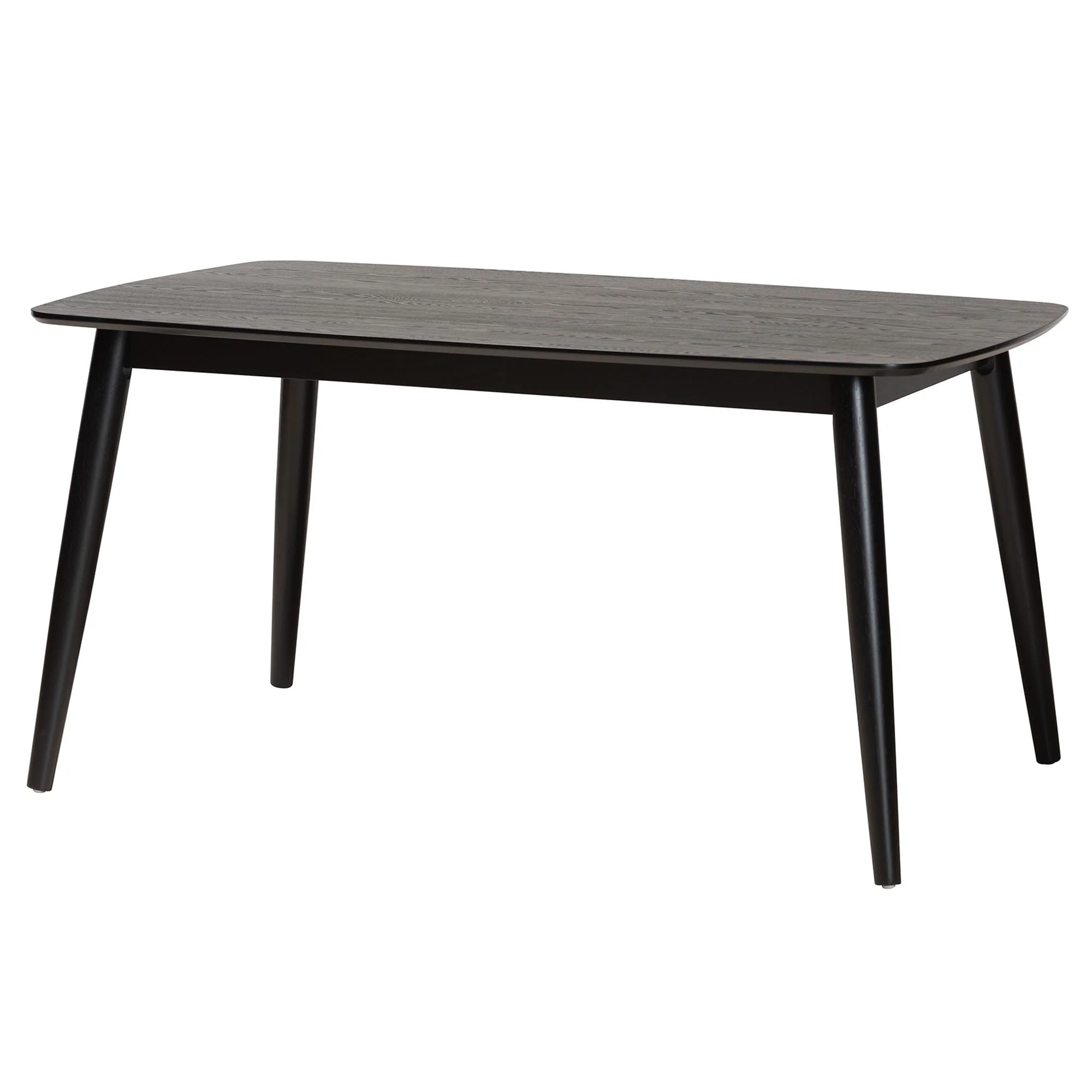 Baxton Studio Darrion Mid-Century Modern Cream Fabric and Black Finished Wood 7-Piece Dining Set - Image 6