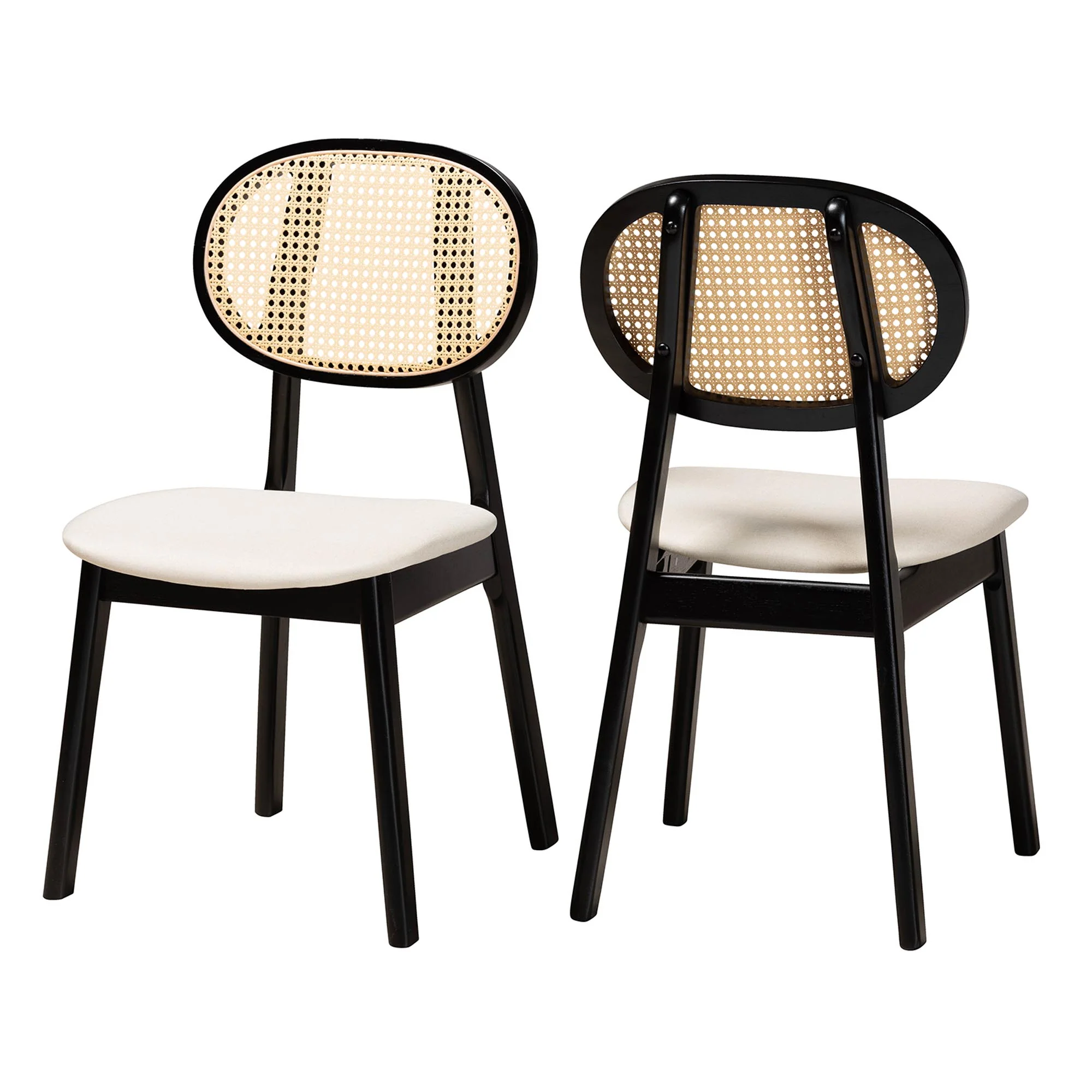 Baxton Studio Darrion Mid-Century Modern Grey Fabric and Natural Oak Finished Wood 2-Piece Dining Chair Set - Image 11