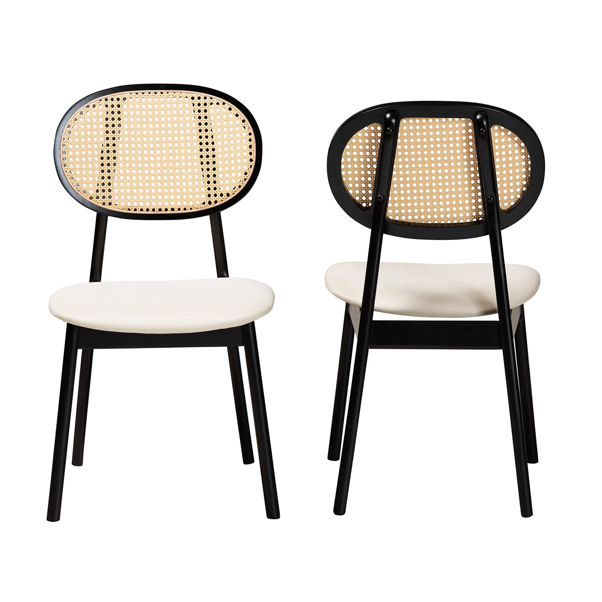 Baxton Studio Darrion Mid-Century Modern Grey Fabric and Natural Oak Finished Wood 2-Piece Dining Chair Set - Image 12