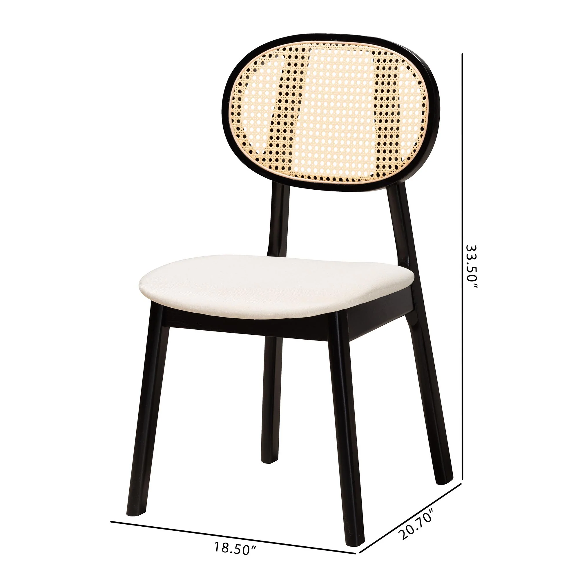 Baxton Studio Darrion Mid-Century Modern Grey Fabric and Natural Oak Finished Wood 2-Piece Dining Chair Set - Image 17