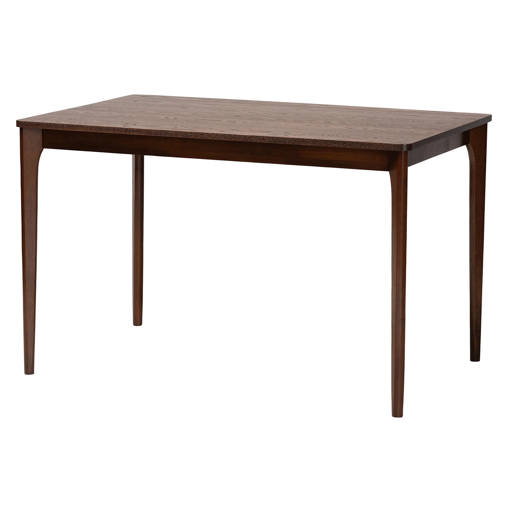 Baxton Studio Darrion Mid-Century Modern Grey Fabric and Walnut Brown Finished Wood 5-Piece Dining Set - Image 4