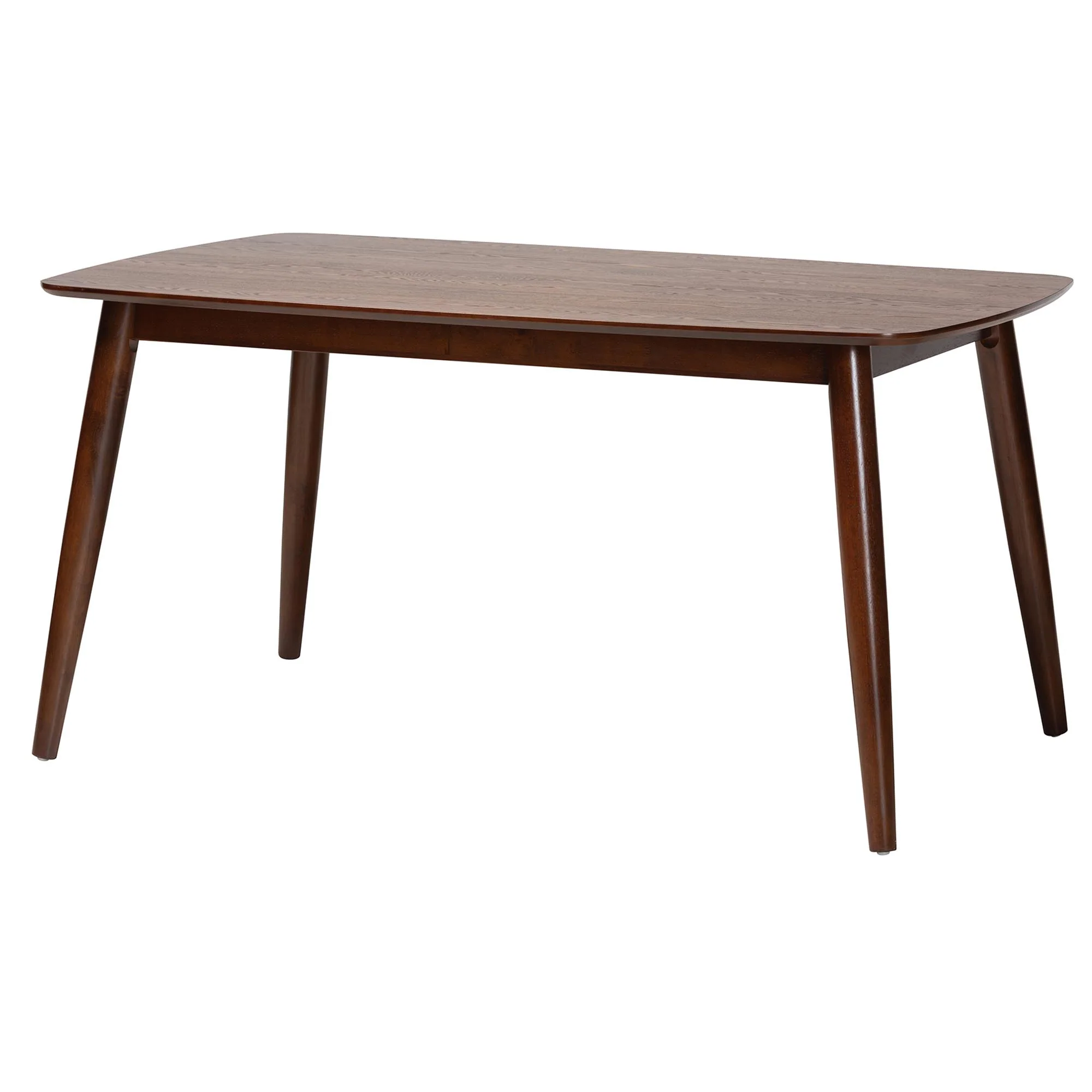 Baxton Studio Darrion Mid-Century Modern Grey Fabric and Walnut Brown Finished Wood 7-Piece Dining Set - Image 4