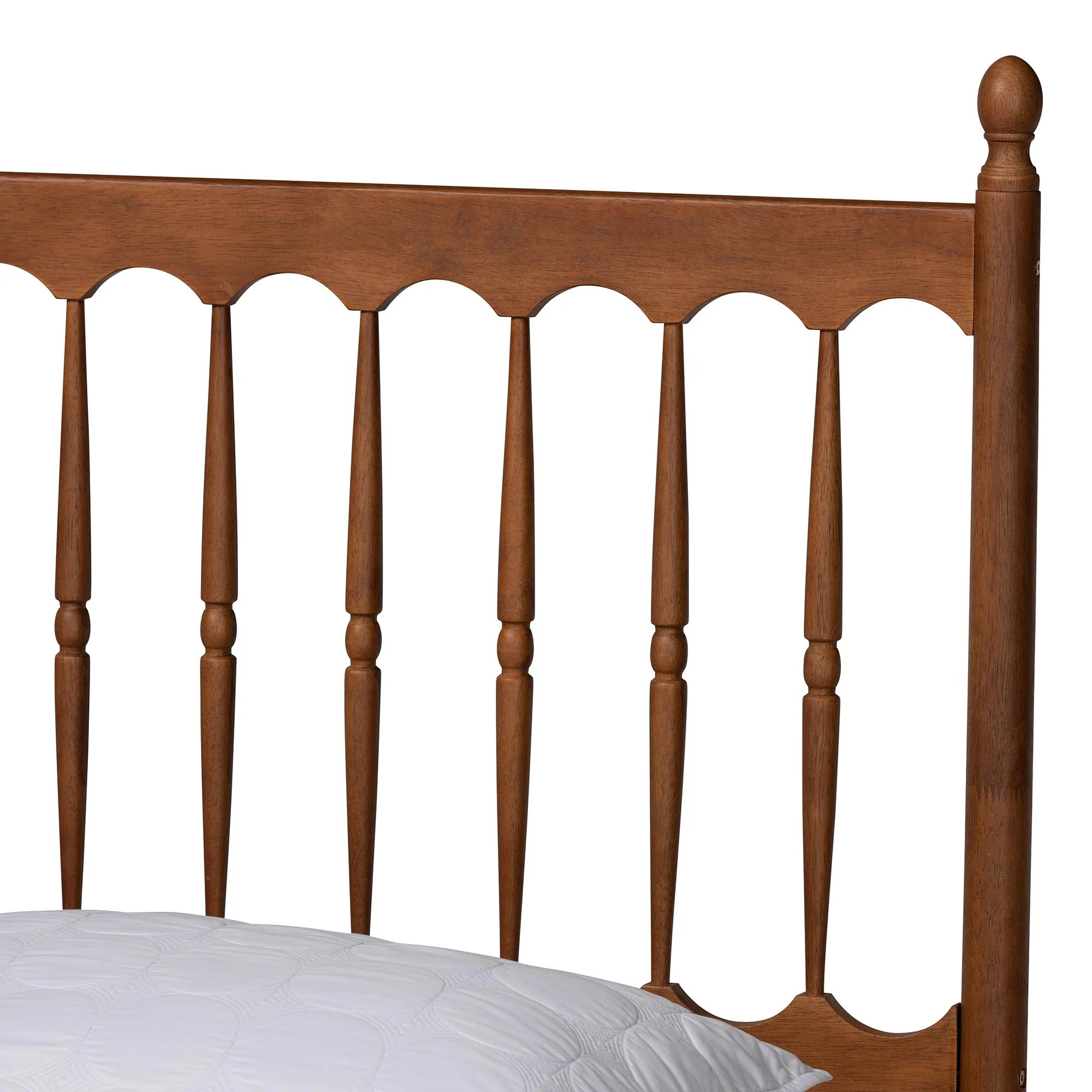 Baxton Studio Deance Retro-Modern Walnut Brown Finished Wood Queen Size Platform Bed - Image 5