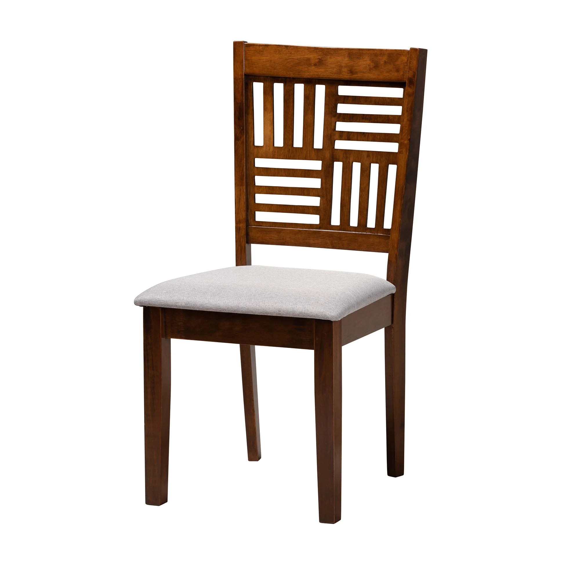 Baxton Studio Deanna Modern Beige Fabric and Dark Brown Finished Wood 5-Piece Dining Set - Image 25