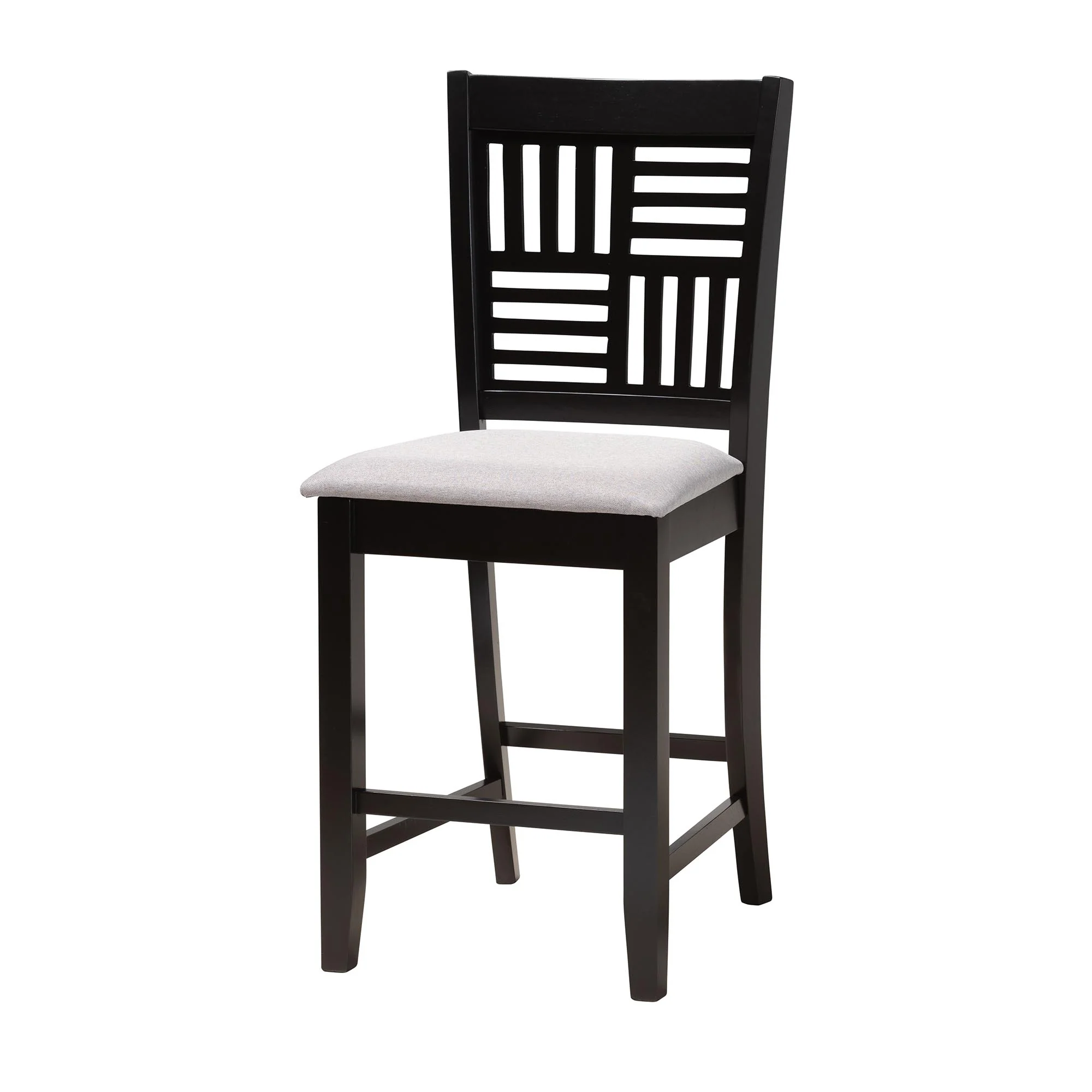 Baxton Studio Deanna Modern Beige Fabric and Dark Brown Finished Wood 5-Piece Pub Set - Image 15