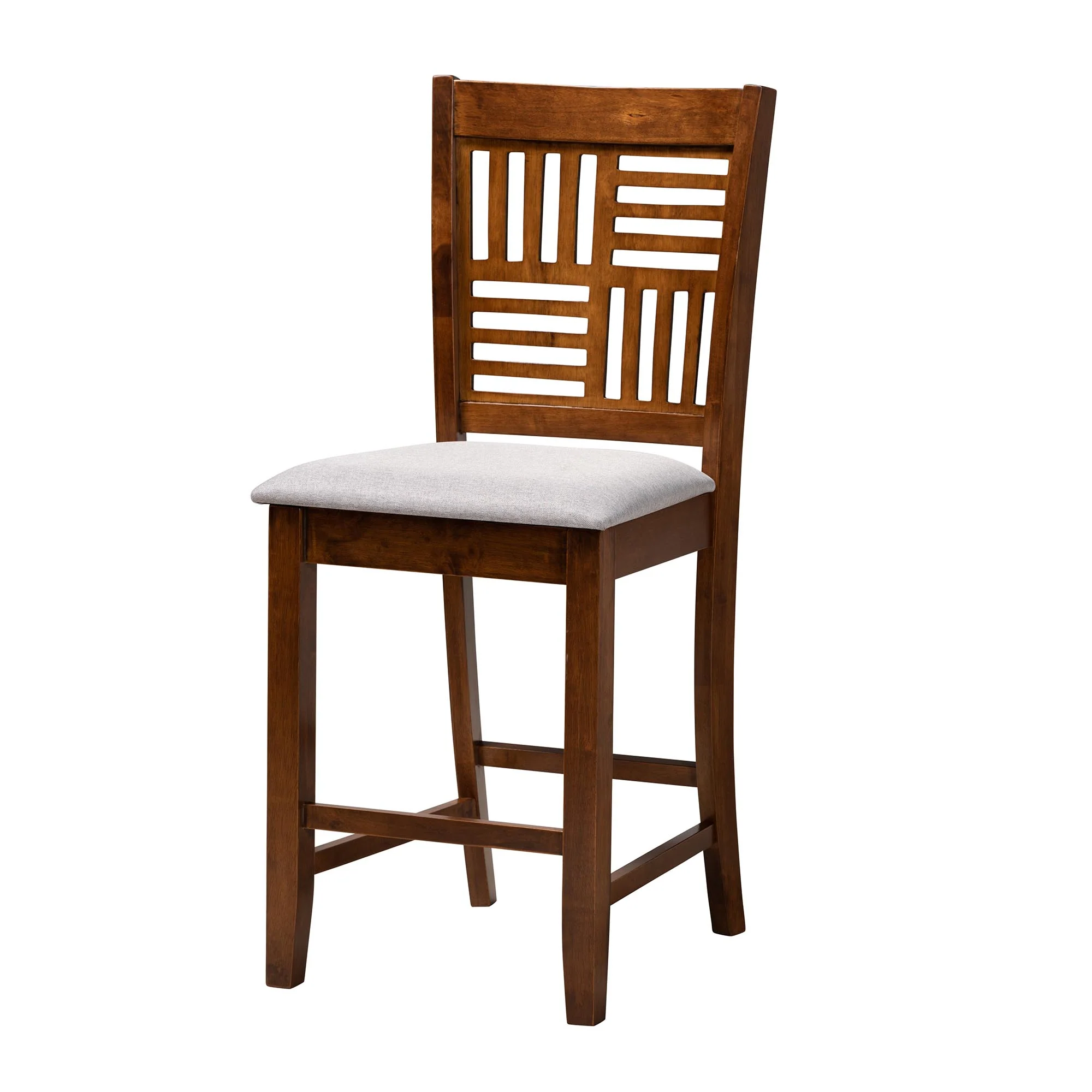Baxton Studio Deanna Modern Beige Fabric and Dark Brown Finished Wood 5-Piece Pub Set - Image 25