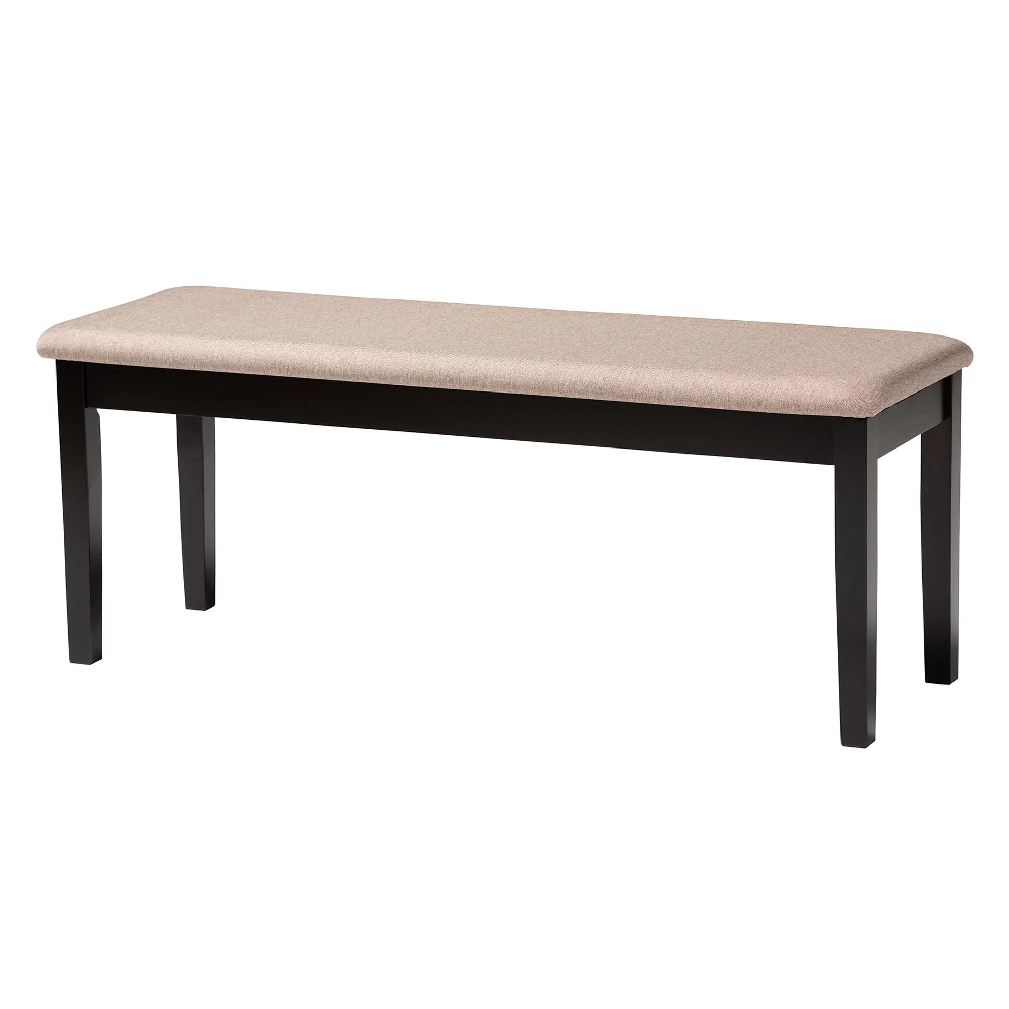 Baxton Studio Deanna Modern Beige Fabric and Dark Brown Finished Wood 6-Piece Dining Set - Image 7