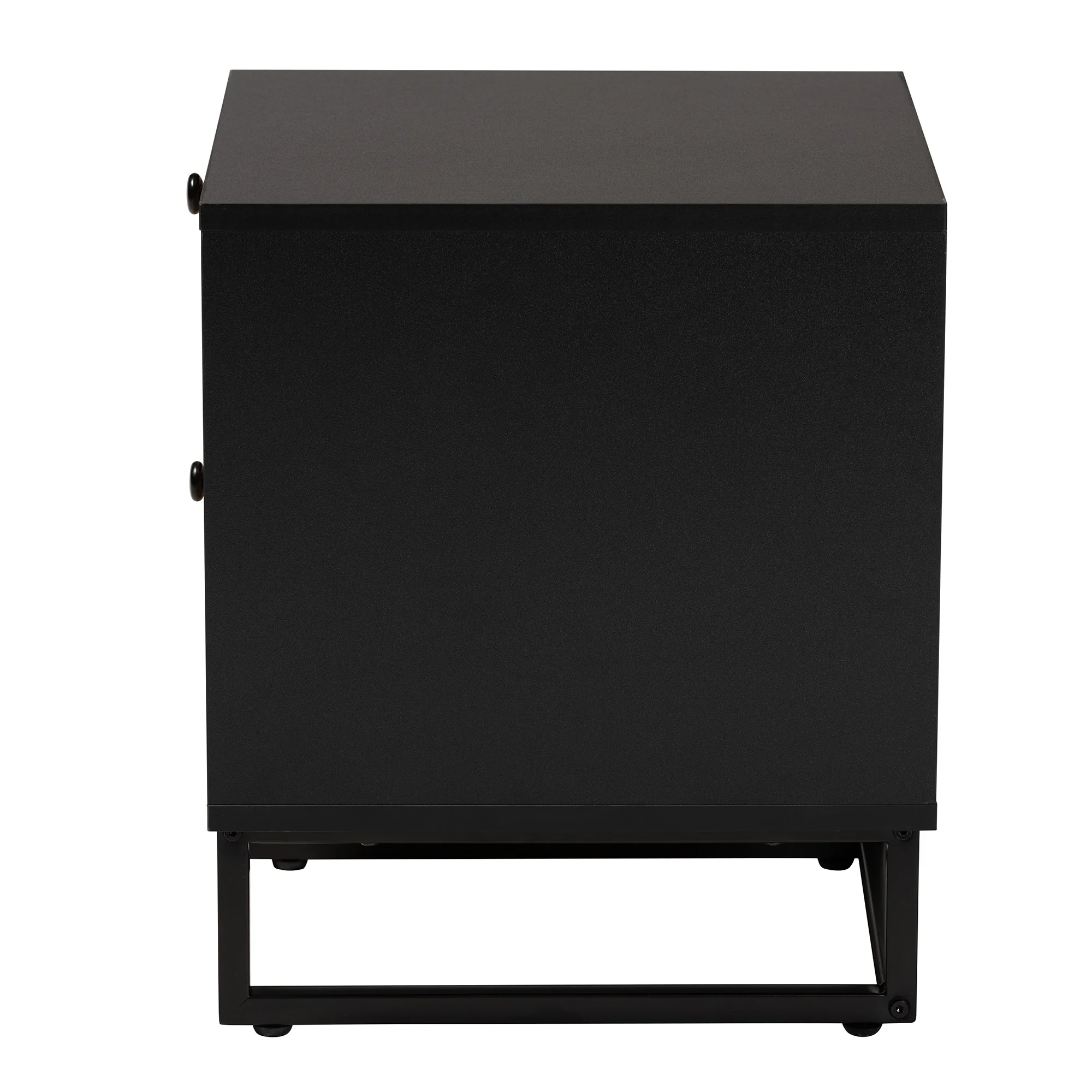 Baxton Studio Declan Mid-Century Modern Espresso Brown Finished Wood and Natural Rattan 2-Drawer End Table - Image 7