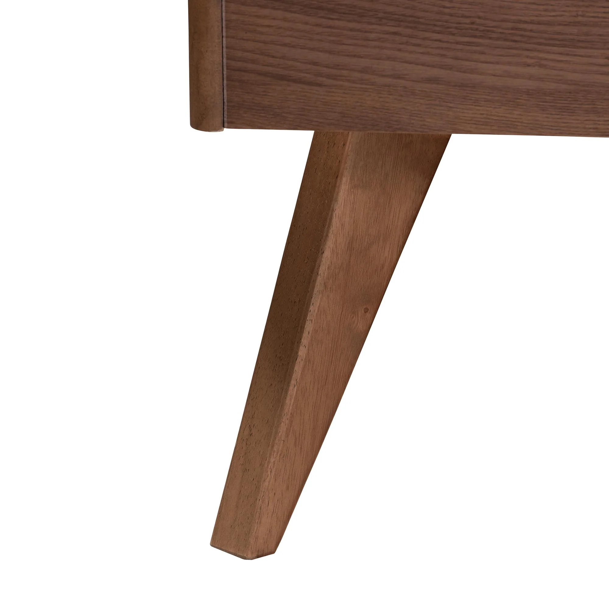 Baxton Studio Demeter Mid-Century Modern Walnut Brown Finished Wood Full Size 4-Piece Bedroom Set - Image 10